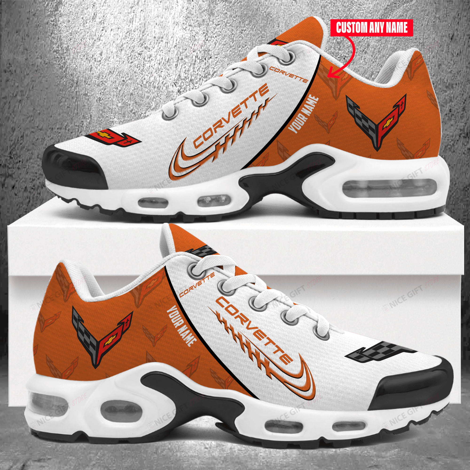 chevrolet corvette (your name) tn sneakers s5b3 3702 asgjt