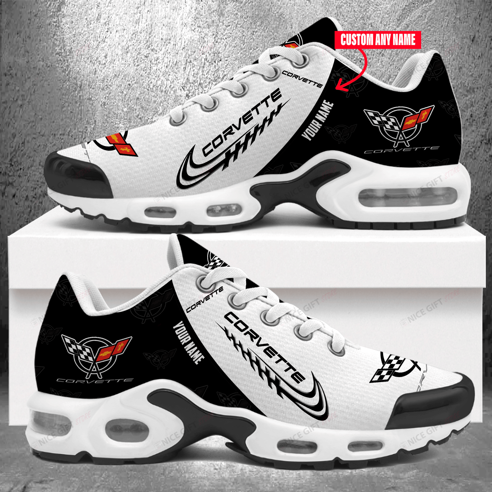 chevrolet corvette (your name) tn sneakers v2w7 7996 m1ujr