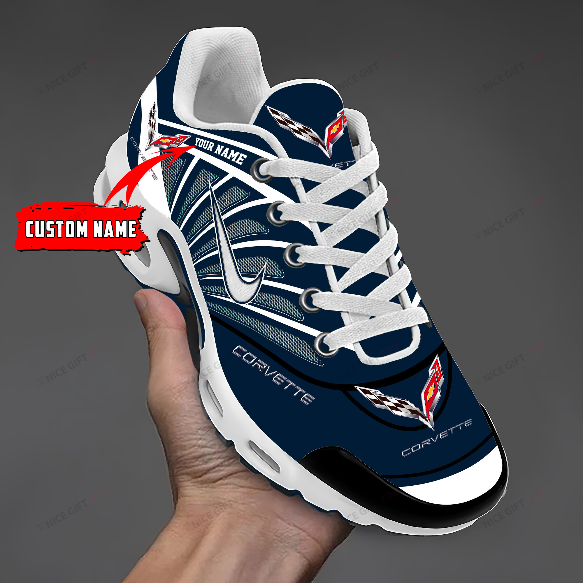 chevrolet corvette (your name) tn sneakers v7f5 7213 dcham