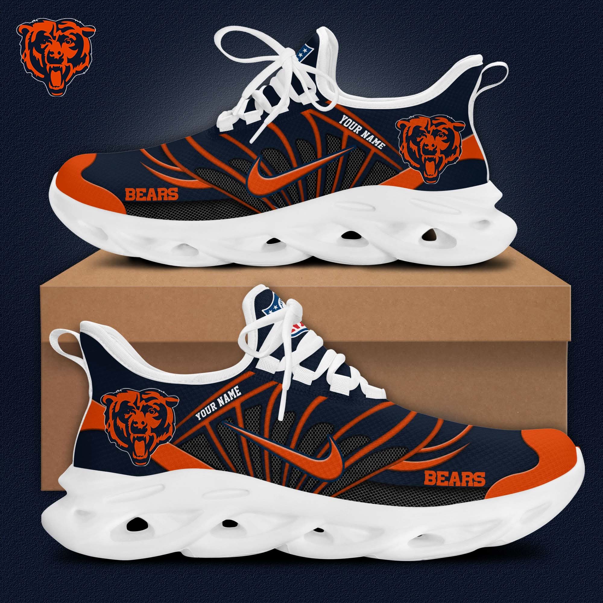 Chicago Bears Customized Premium Max Soul Shoes