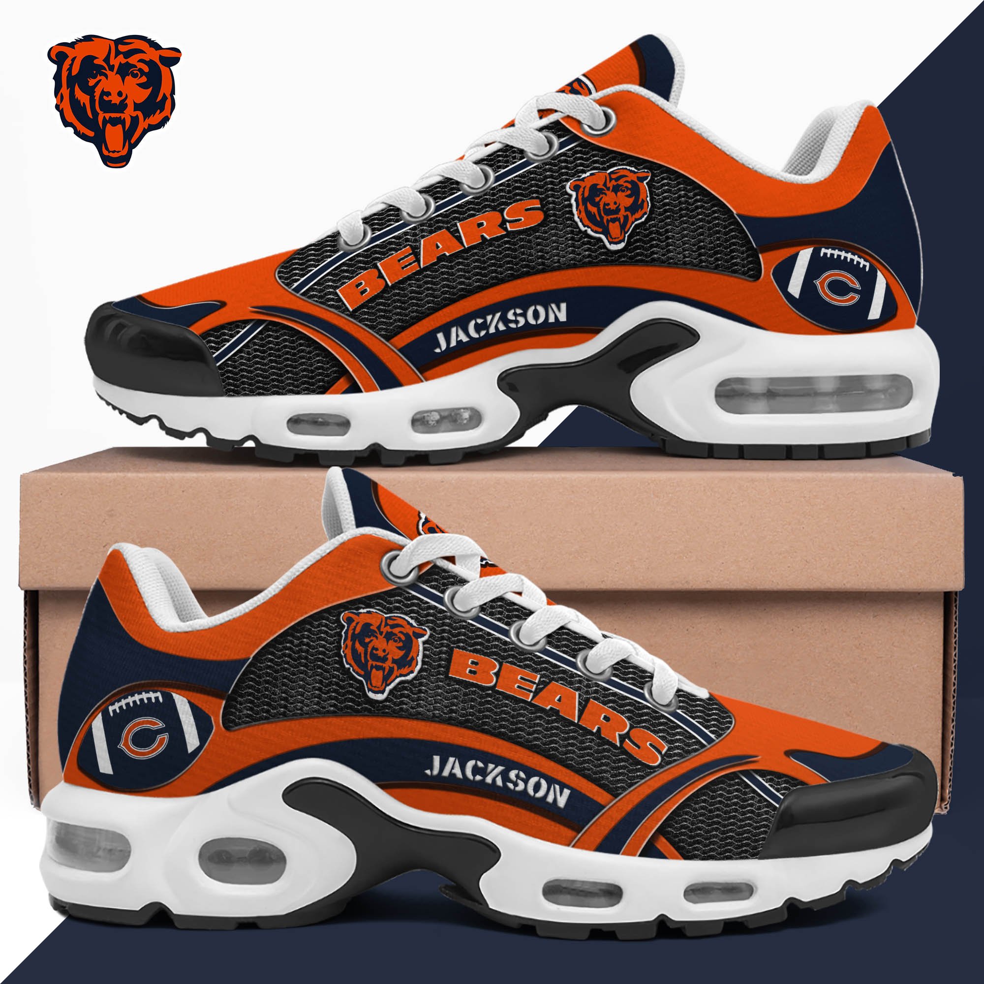 chicago bears team tn shoes 2026 version custom name 889 5454 flyy9