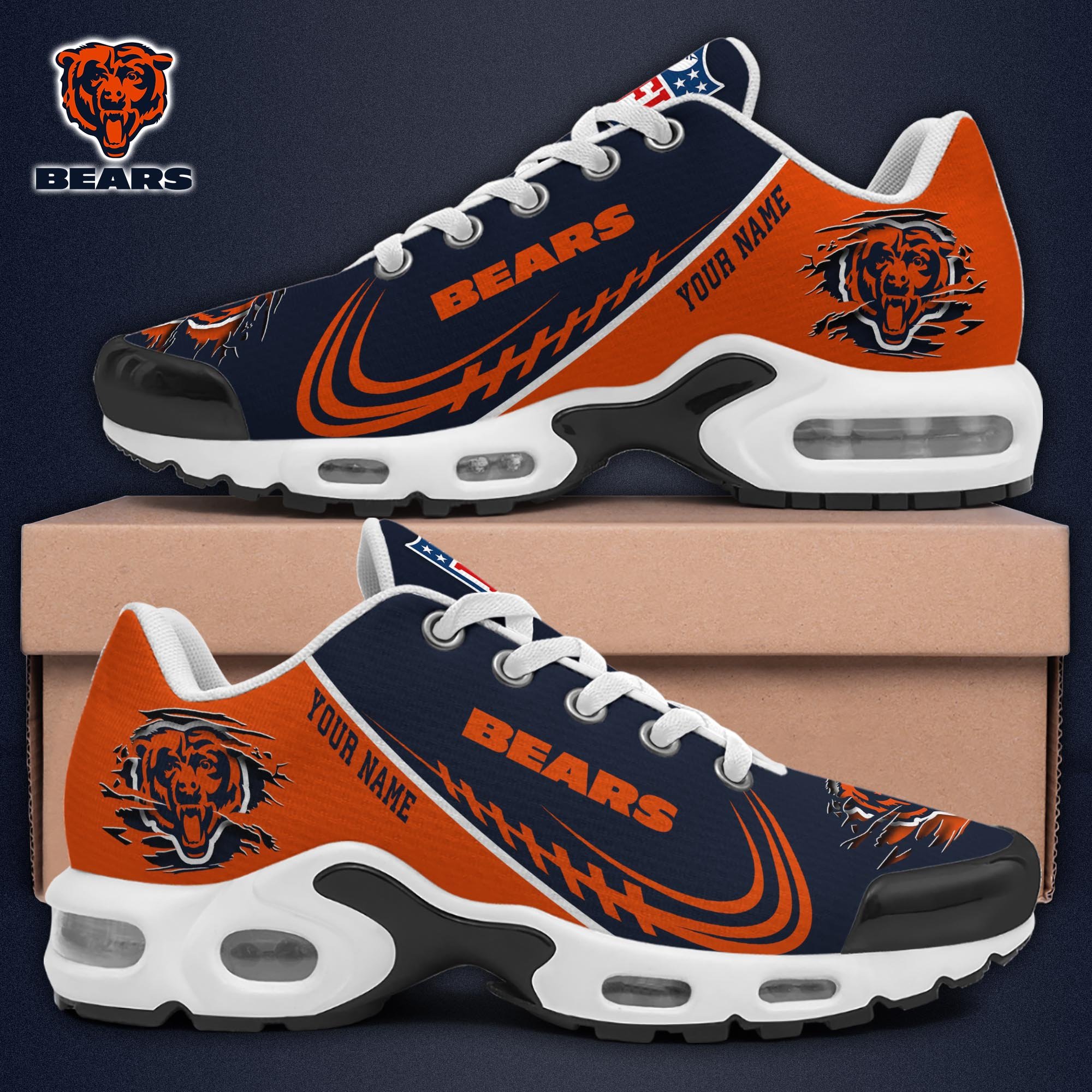 Chicago Bears TN Shoes 2026 Version Custom Name 