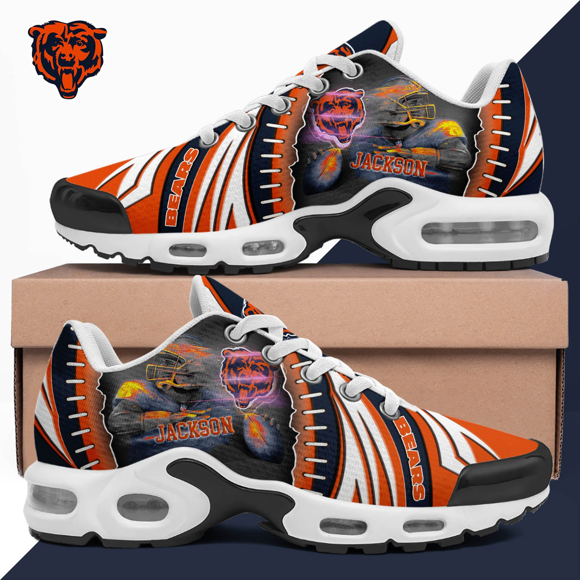 chicago bears tn shoes 2026 version custom your name 919 5543 2azbt