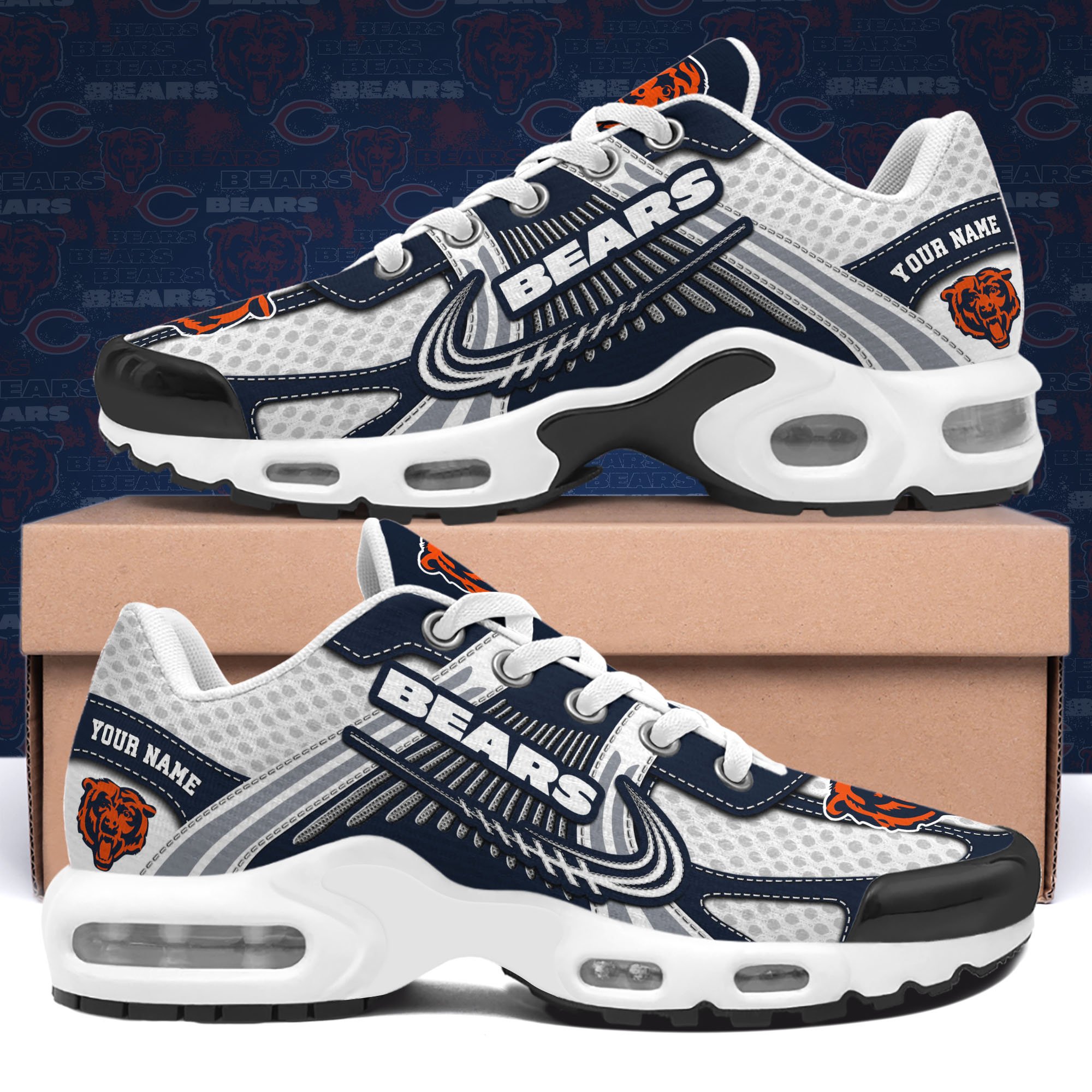 chicago bears tn shoes custom your name sport team shoes 6785 svb04