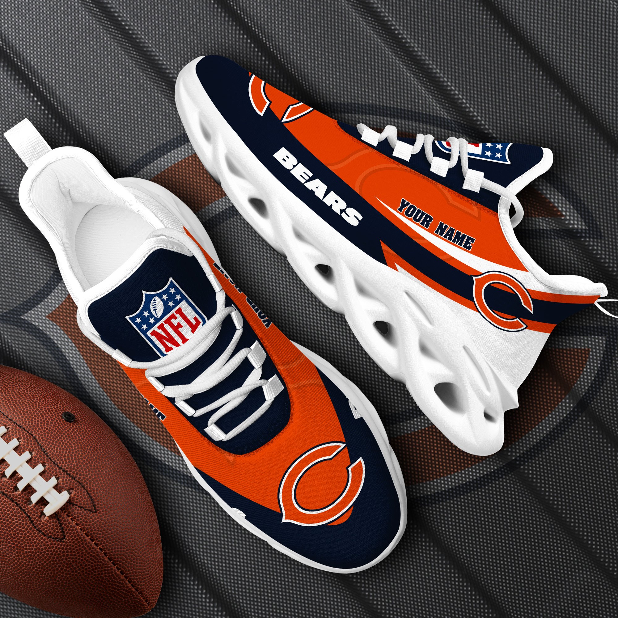 Chicago Bears White Max Soul Shoes 2026 Versions Custom Your Name, Sports Gift For Fan, Sport Gifts PH410