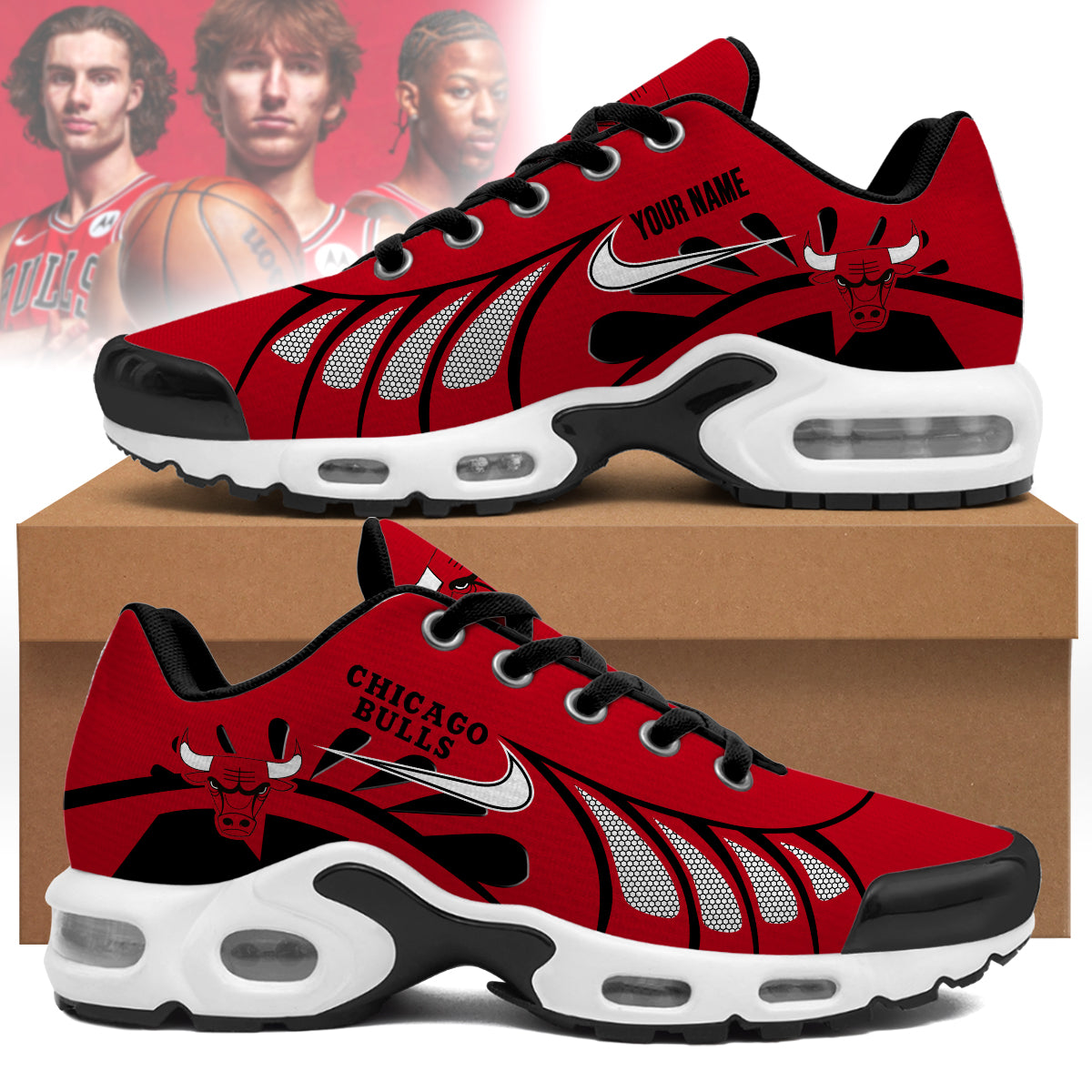 Chicago Bulls Personalized Air Max Shoes 
