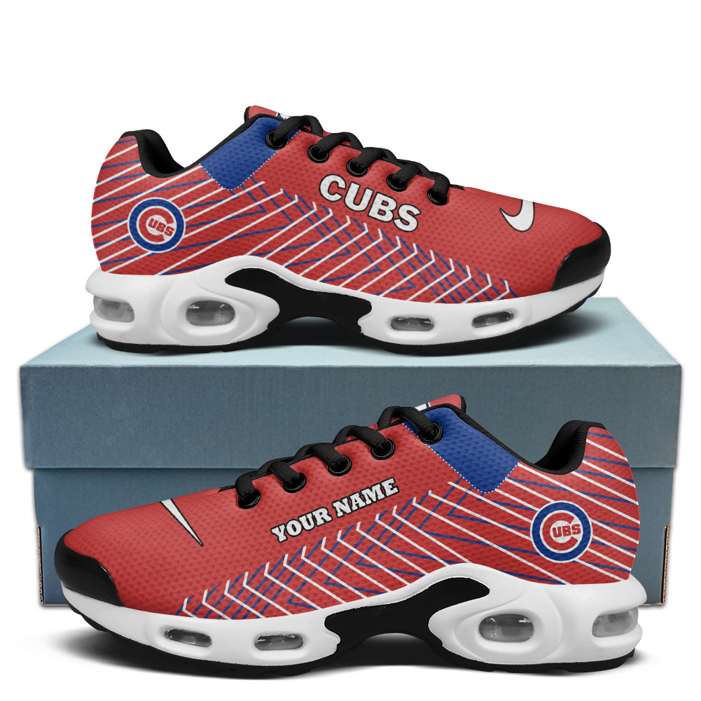 chicago cubs personalized name team colors jagged lines tn air max shoes air cushion sneakers 4809 liq3p