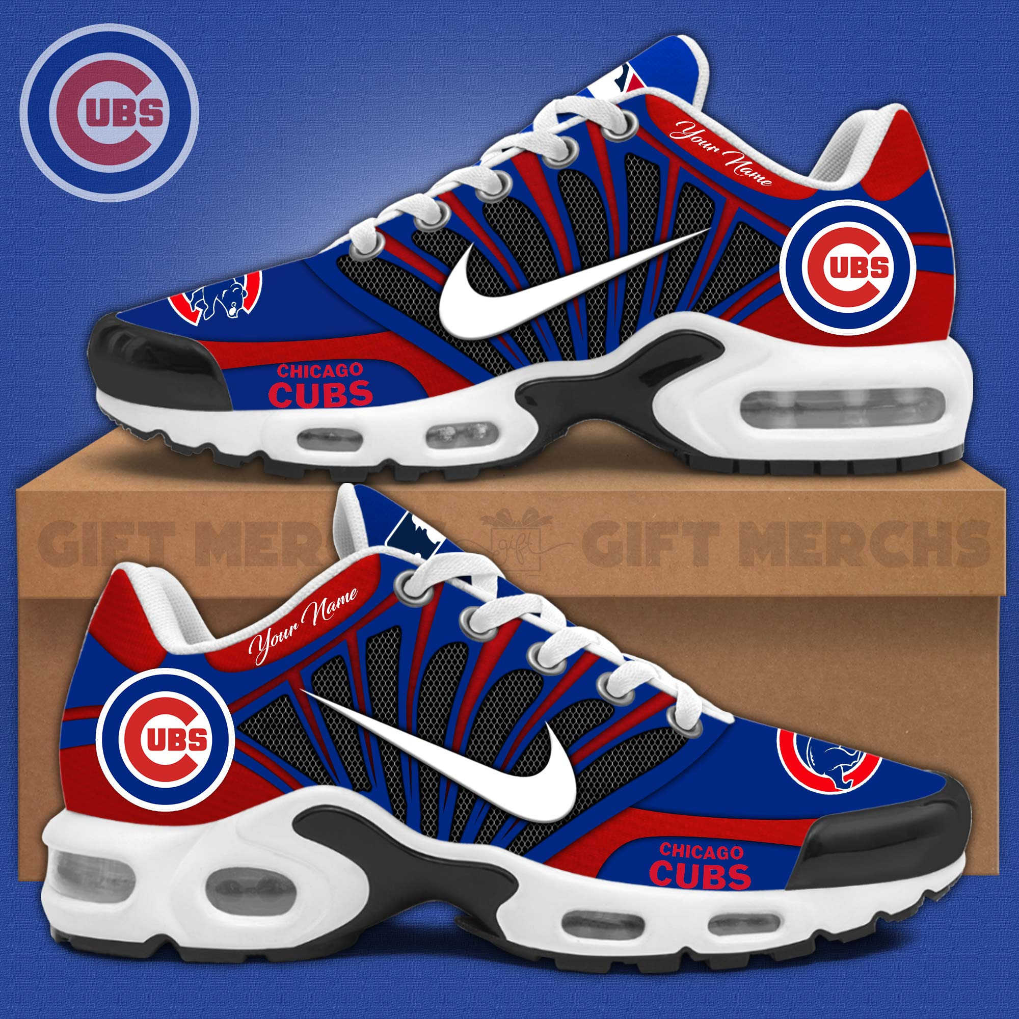 chicago cubs tn air max plus shoes sneakers for men and women 3150 91r81