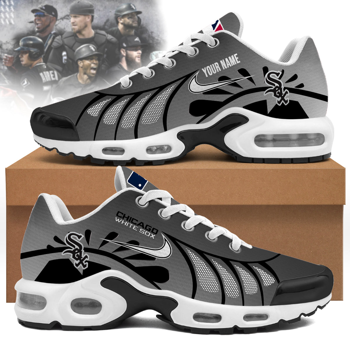 chicago white sox personalized air max shoes 7916