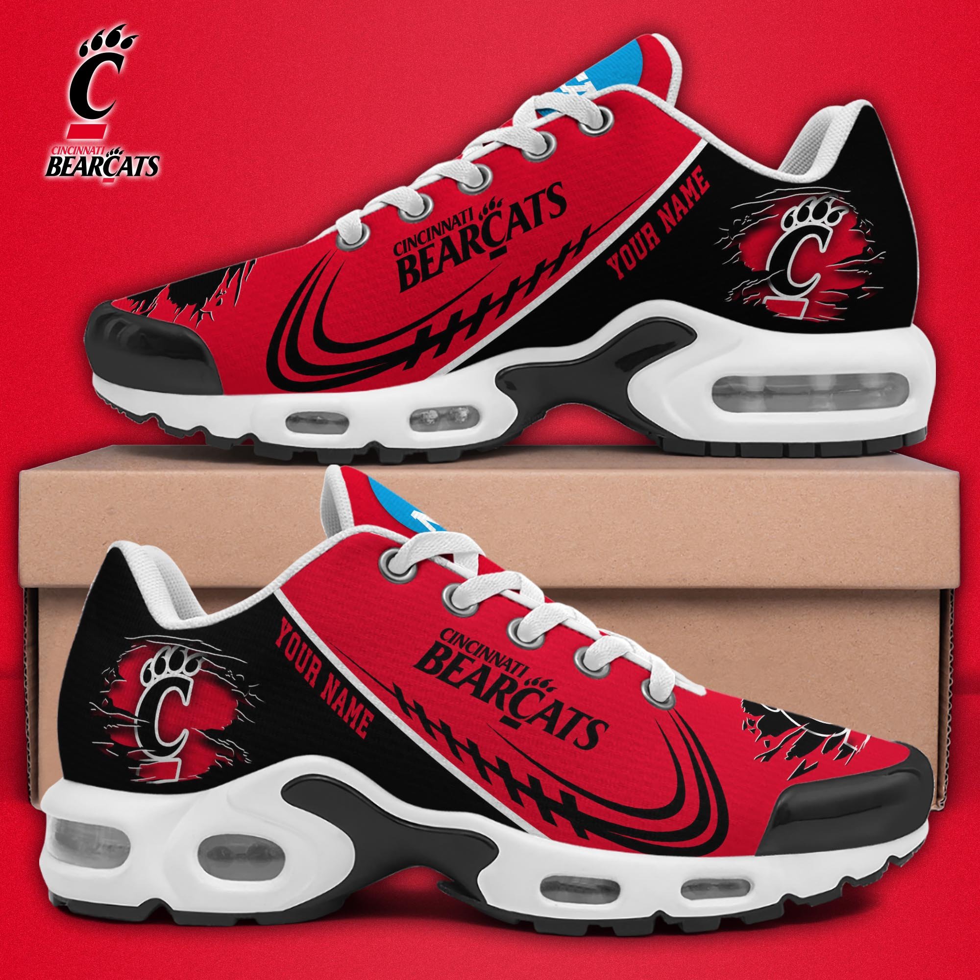 Cincinnati Bearcats TN Shoes 2026 Version Custom Name 