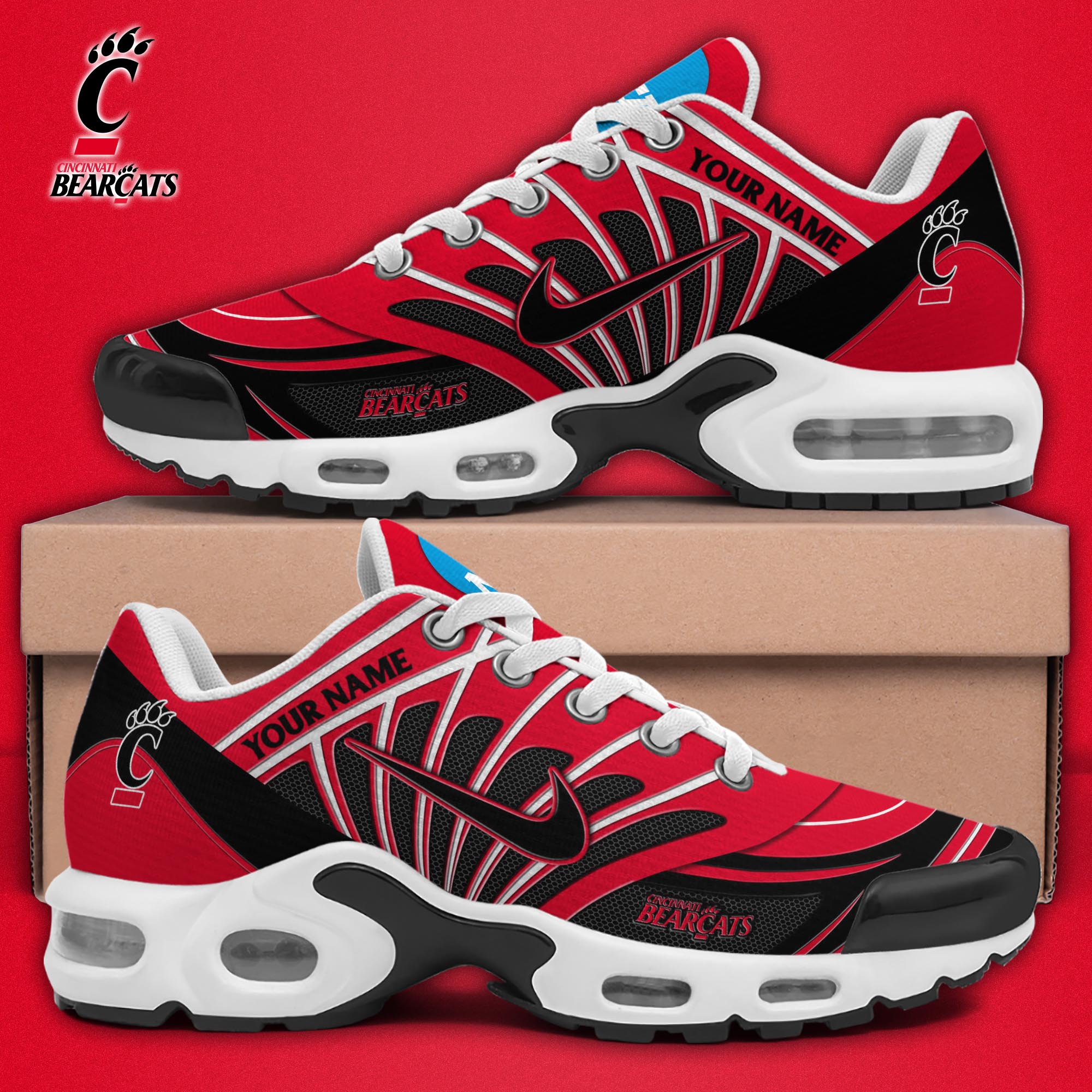 Cincinnati Bearcats TN Shoes 2026 Version Custom Name 