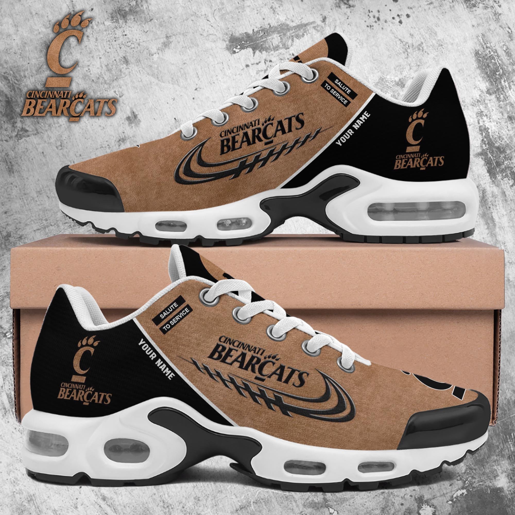Cincinnati Bearcats TN Shoes 2026 Version Custom Name, Shoes For Football Fans, Fan Gifts PH637