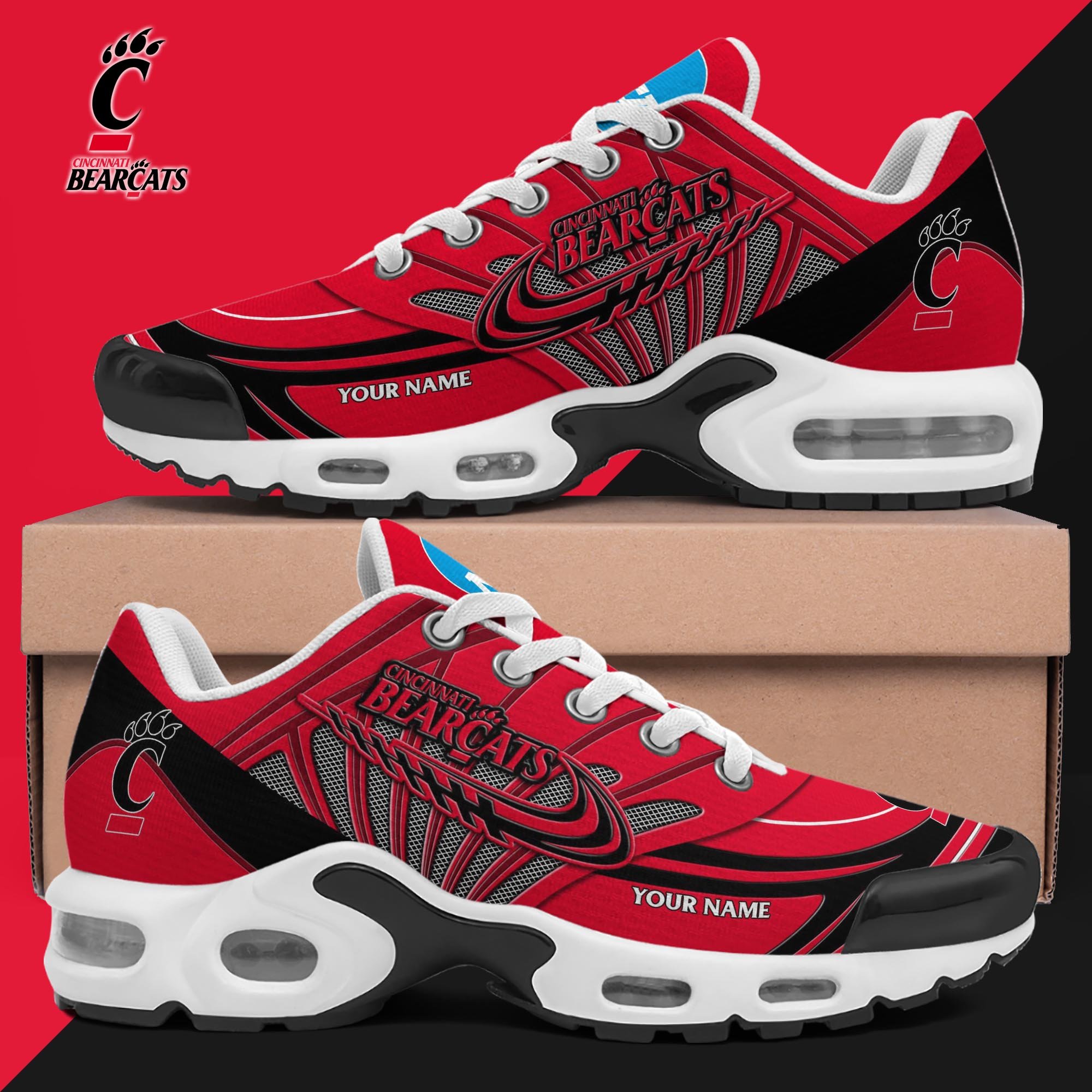 Cincinnati Bearcats TN Shoes 2026 Version Custom Your Name 