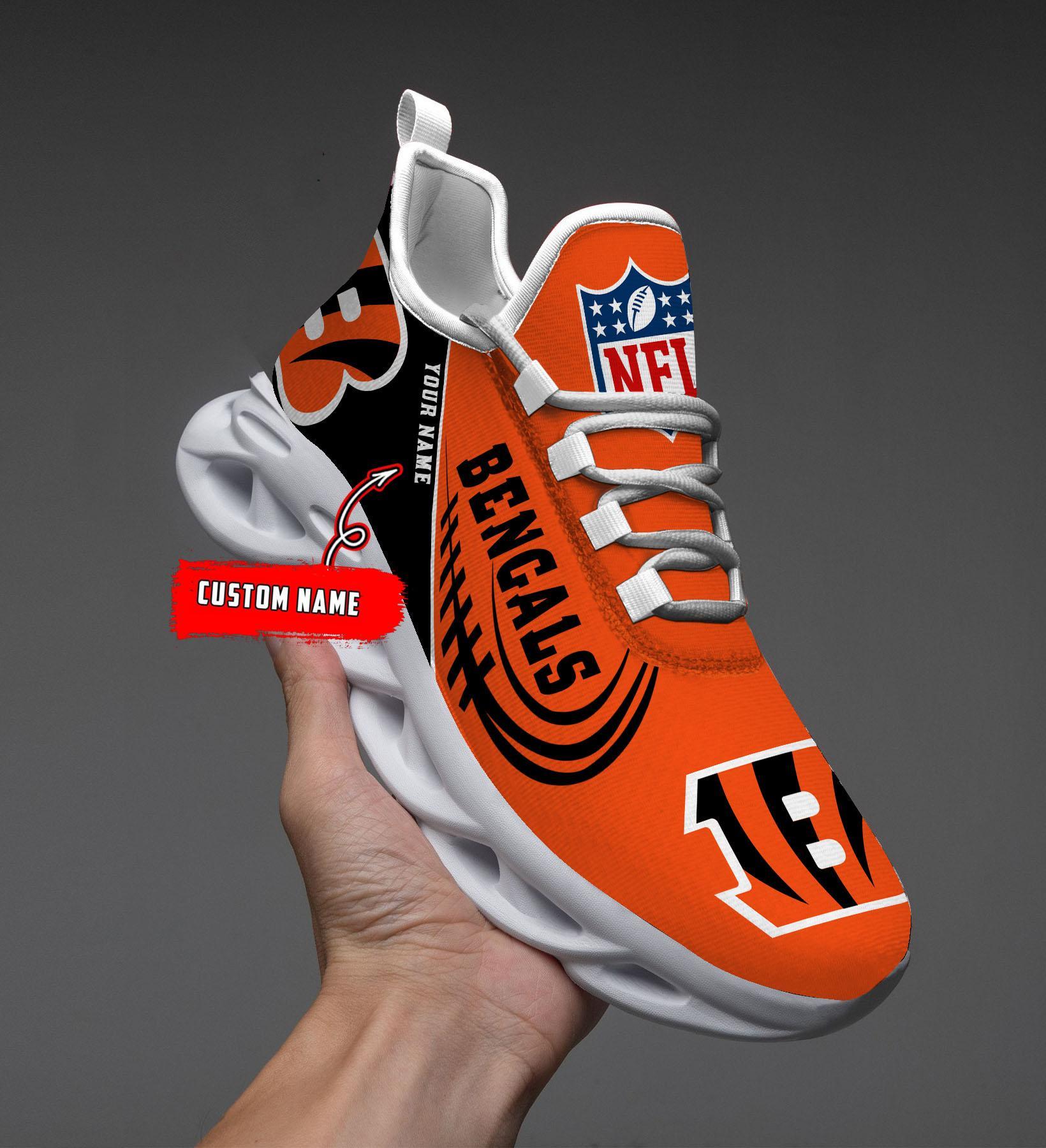Cincinnati Bengals Black Max Soul Shoes 2026 Versions Custom Name 630