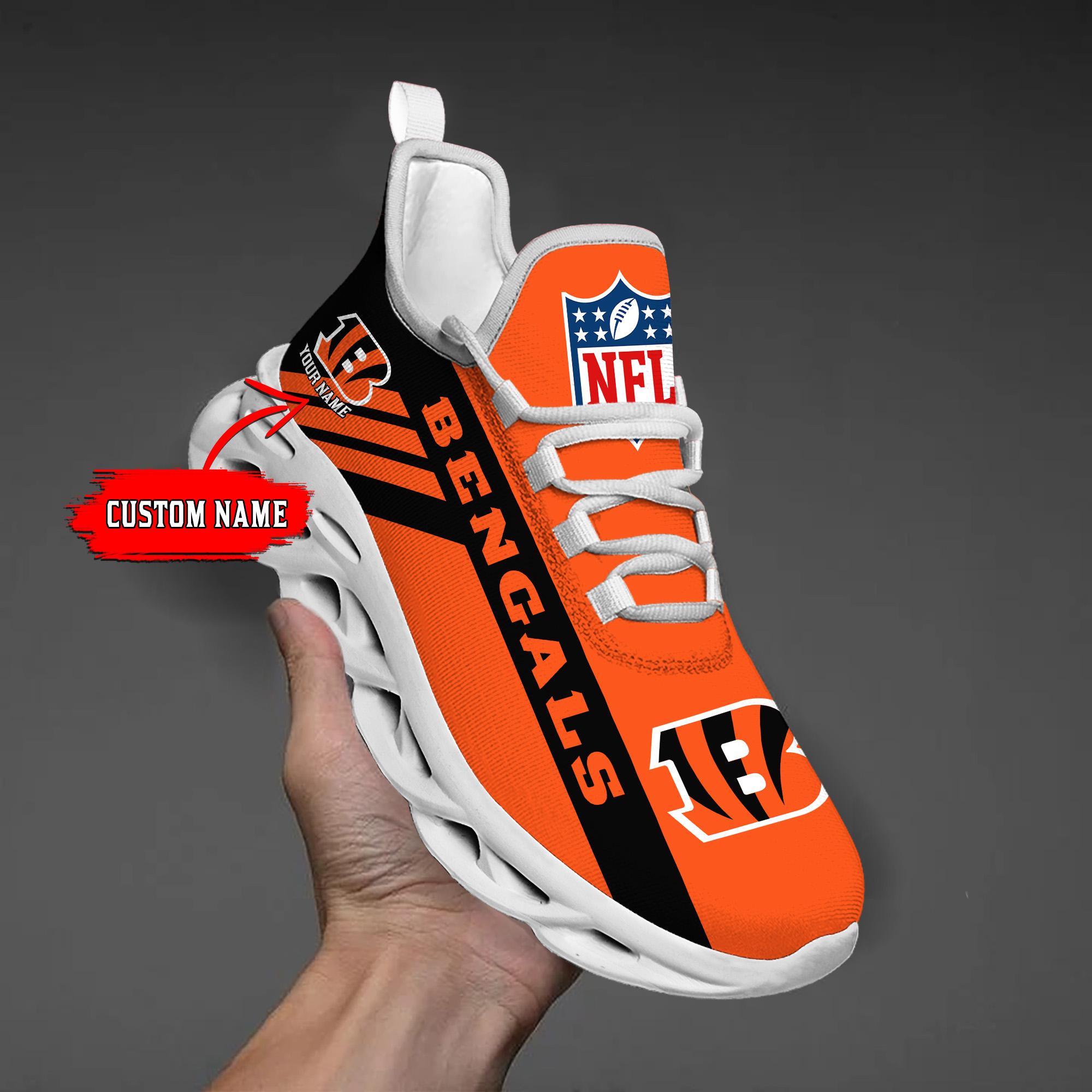 Cincinnati Bengals Black Max Soul Shoes 2026 Versions Custom Name 635