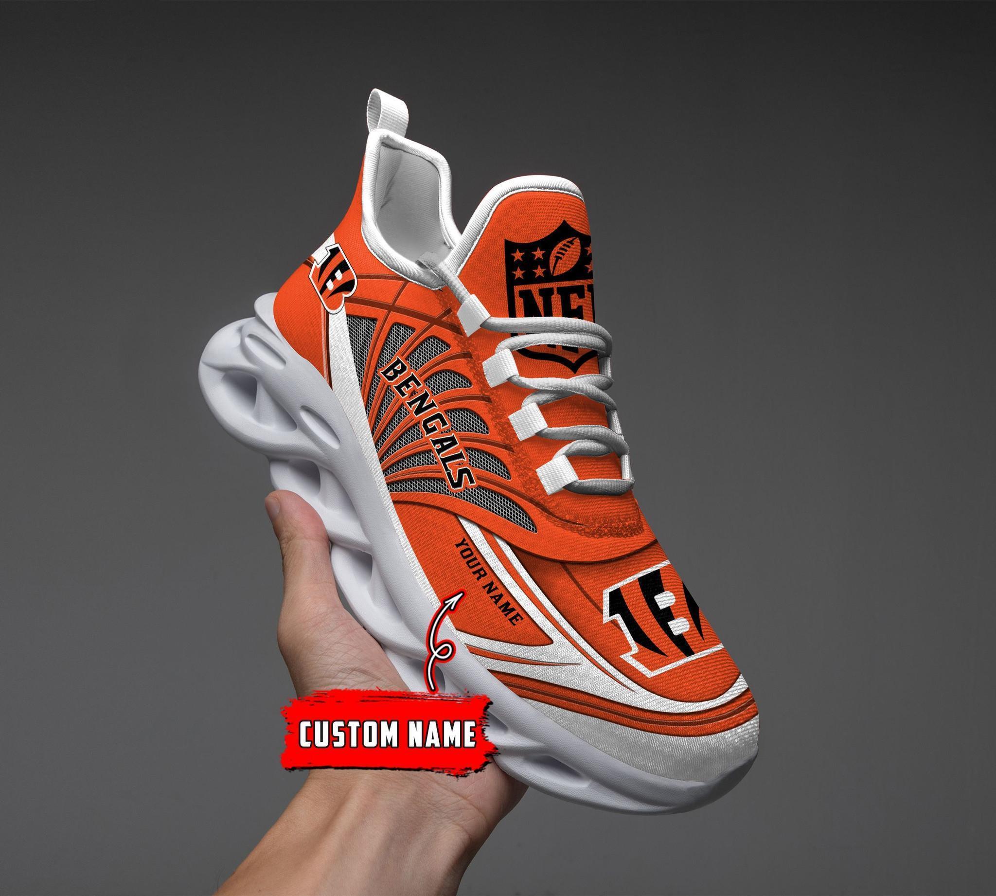Cincinnati Bengals Black Max Soul Shoes 2026 Versions Custom Name 637