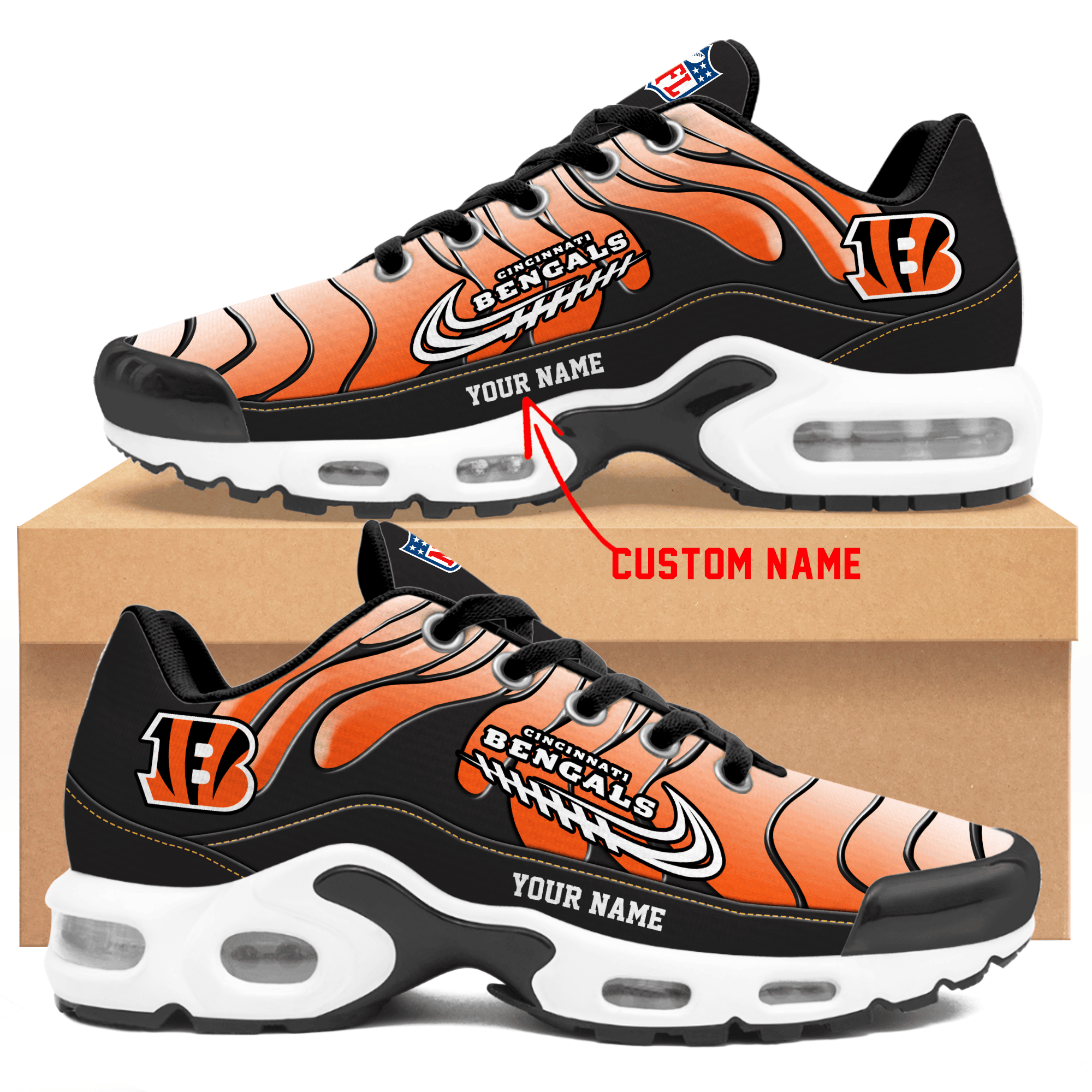Cincinnati Bengals Personalized Air Max Shoes TD