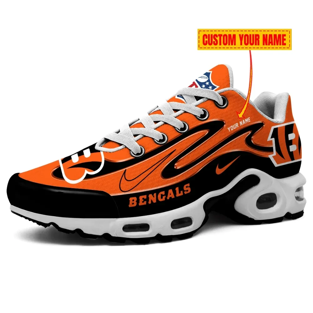 Cincinnati Bengals Personalized Name Team Mix Colors V2 TN Air Max Shoes Air Cushion Sneakers