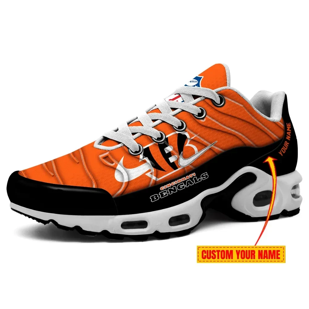 Cincinnati Bengals Personalized Name Team Mix Colors V4 TN Air Max Shoes Air Cushion Sneakers