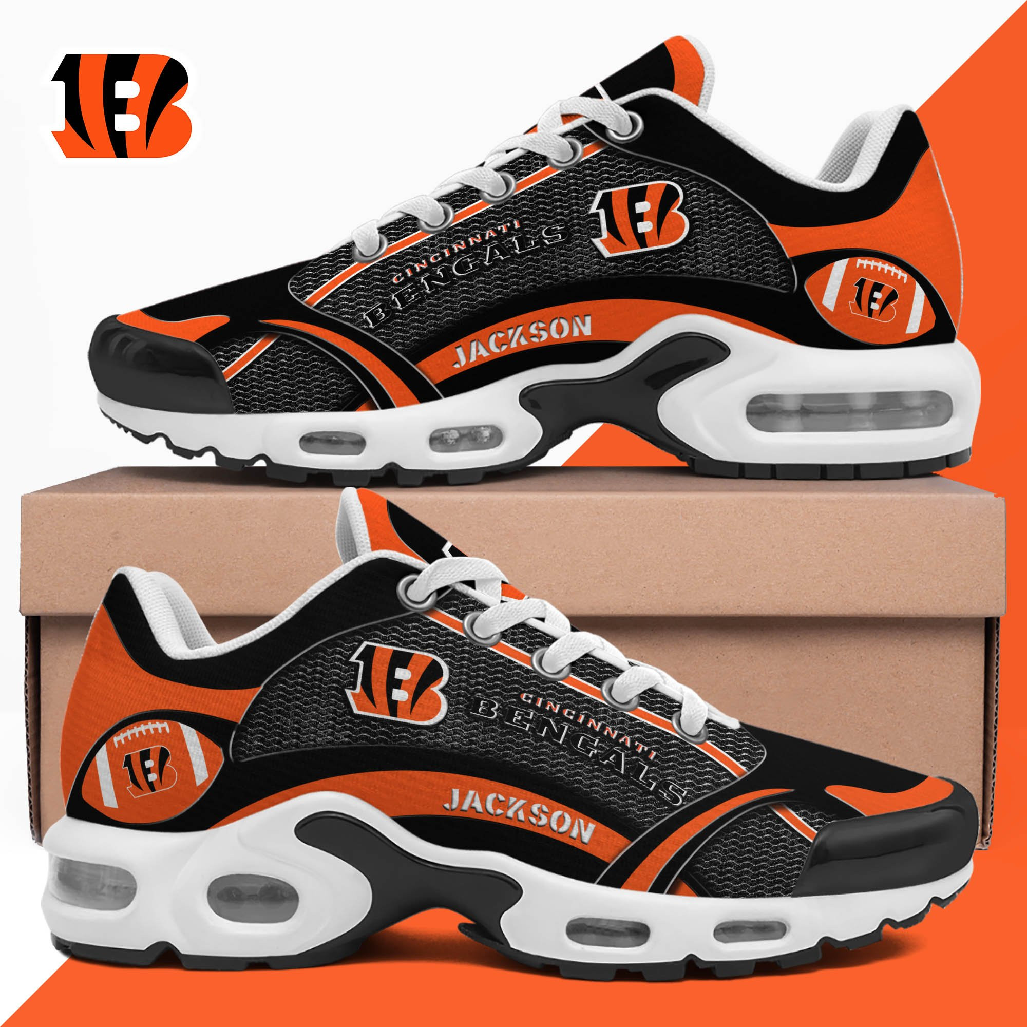 Cincinnati Bengals Team TN Shoes 2026 Version Custom Name 889