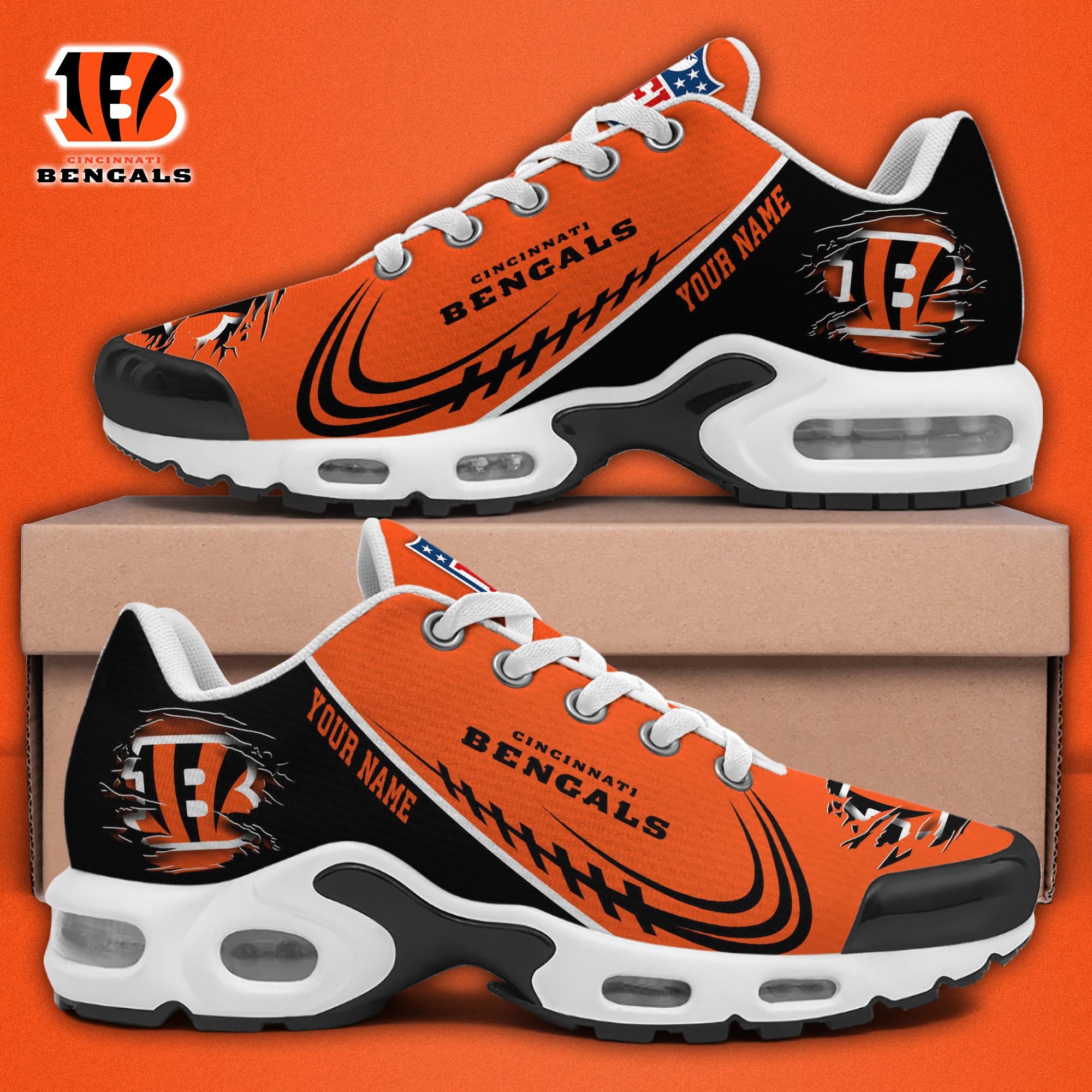 cincinnati bengals tn shoes 2026 version custom name 4124 fzarb