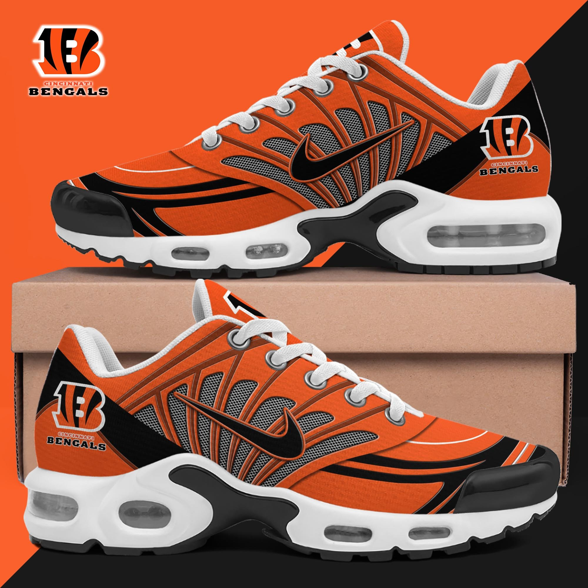 Cincinnati Bengals TN Shoes 2026 Version Custom Name 919
