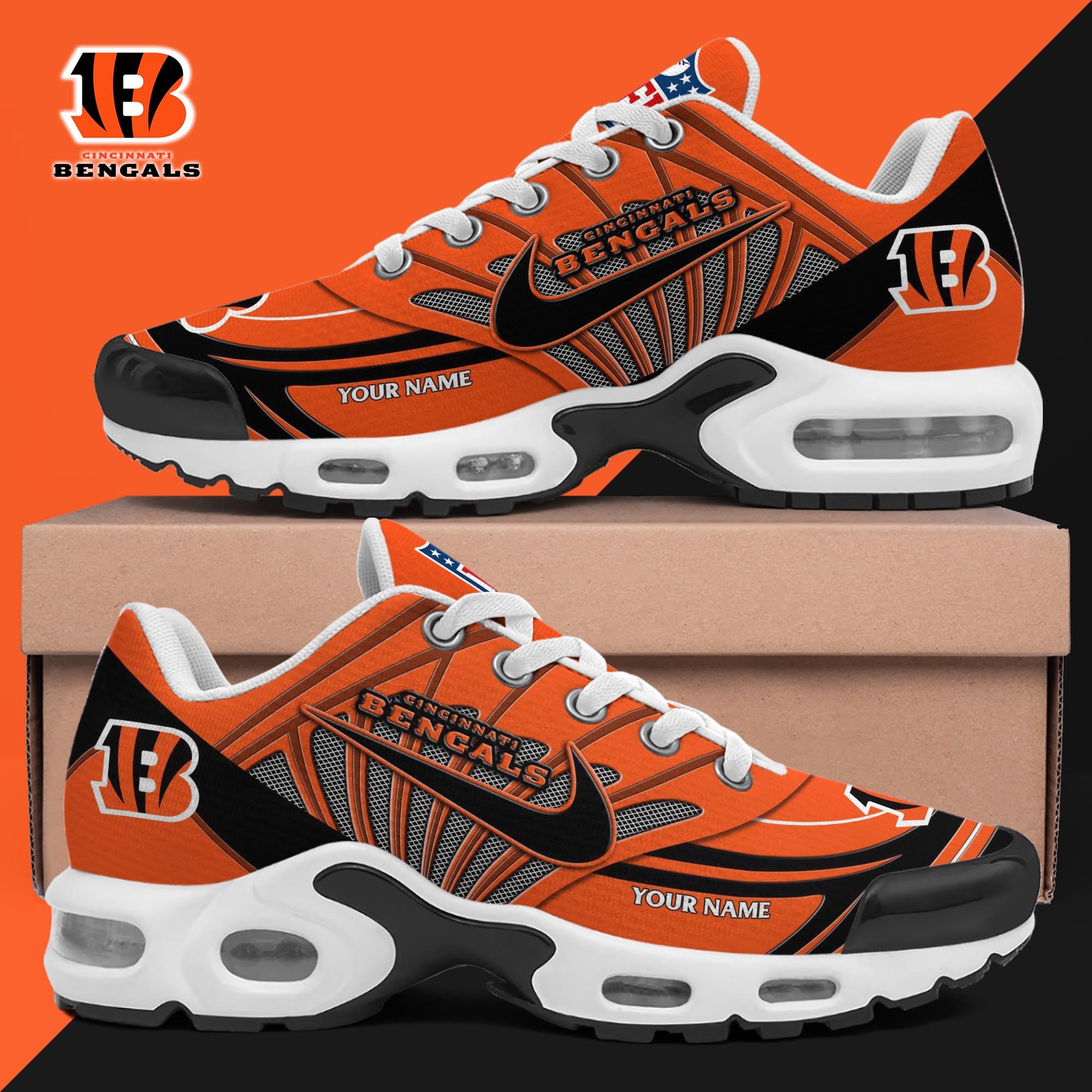 Cincinnati Bengals TN Shoes 2026 Version Custom Your Name 