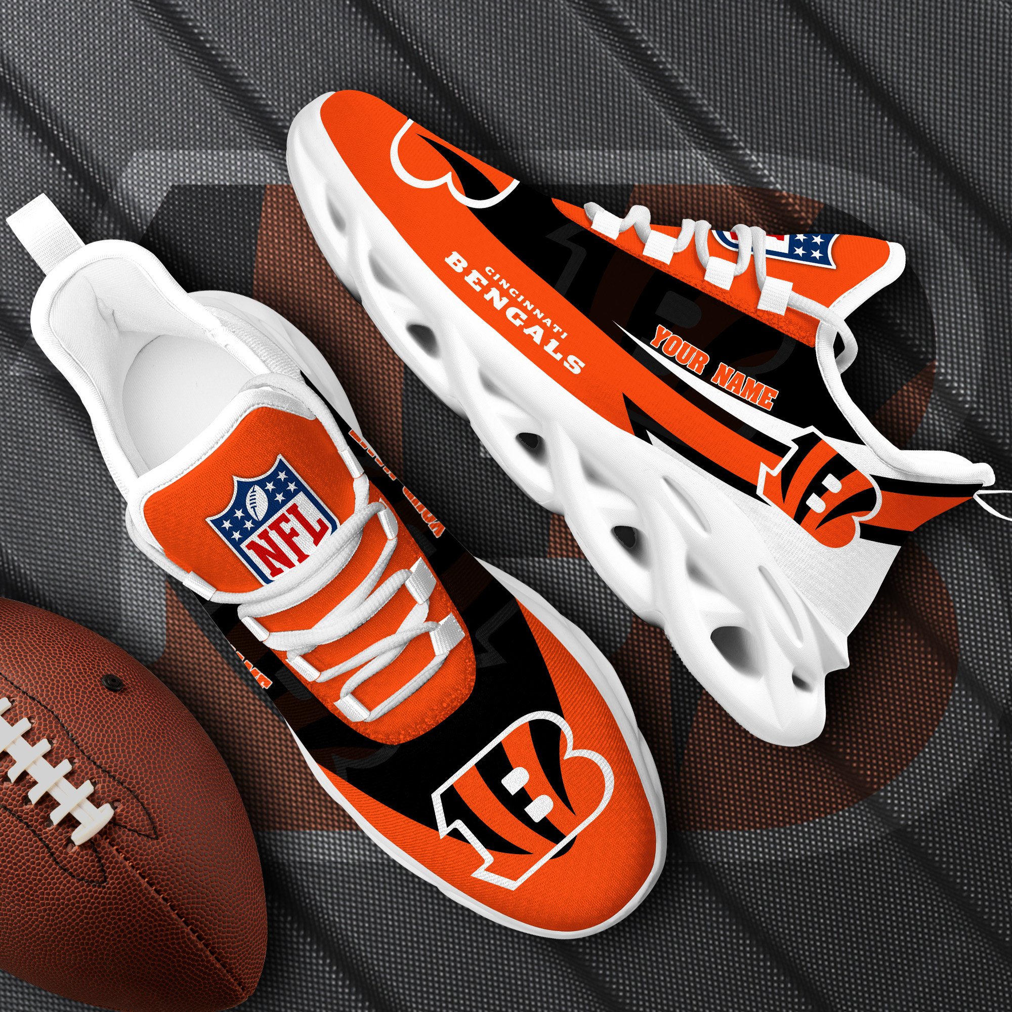 cincinnati bengals white max soul shoes 2026 versions custom your name sports gift for fan sport gifts ph410 8113 j4dww