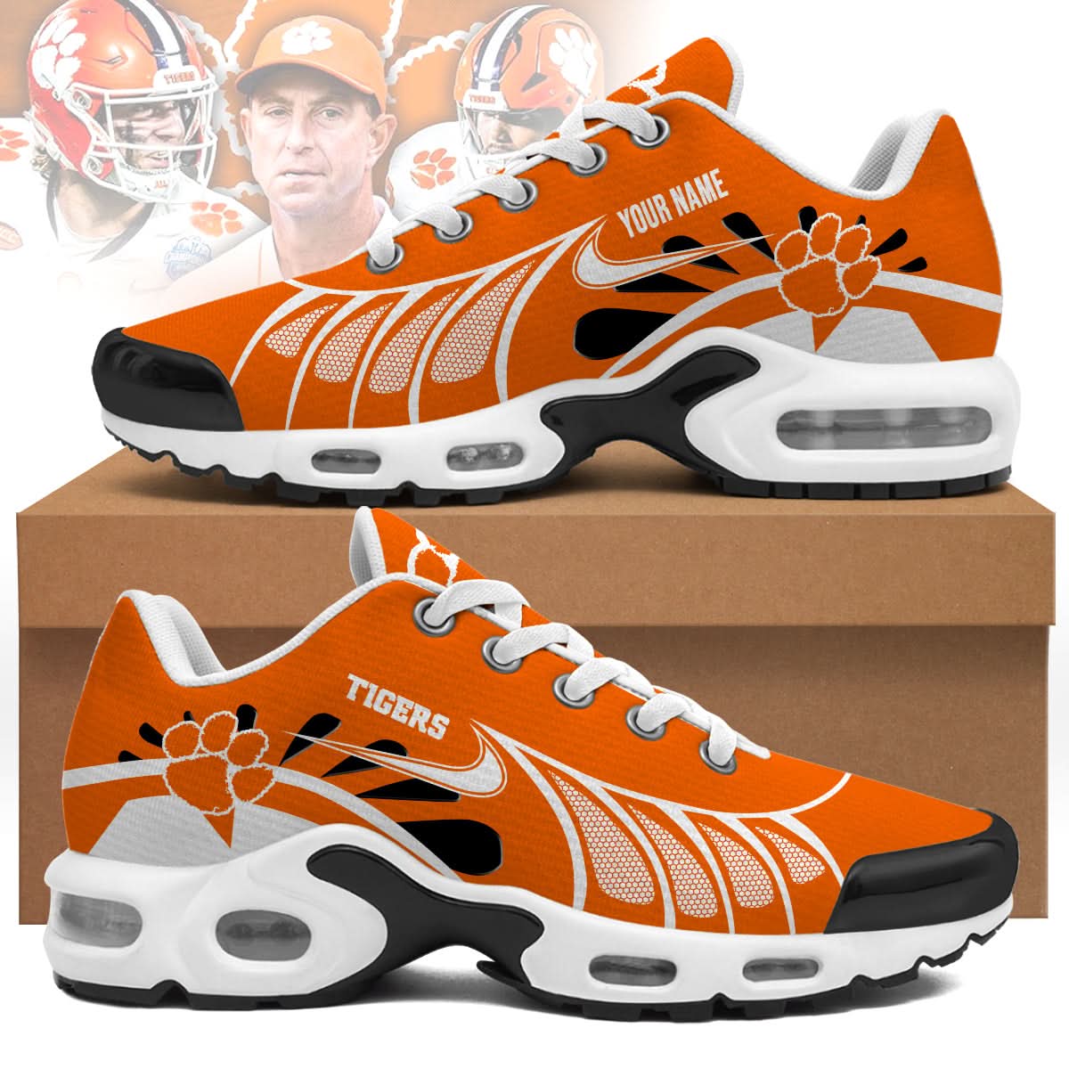 Clemson Tigers  Personalized Air Max Shoes 