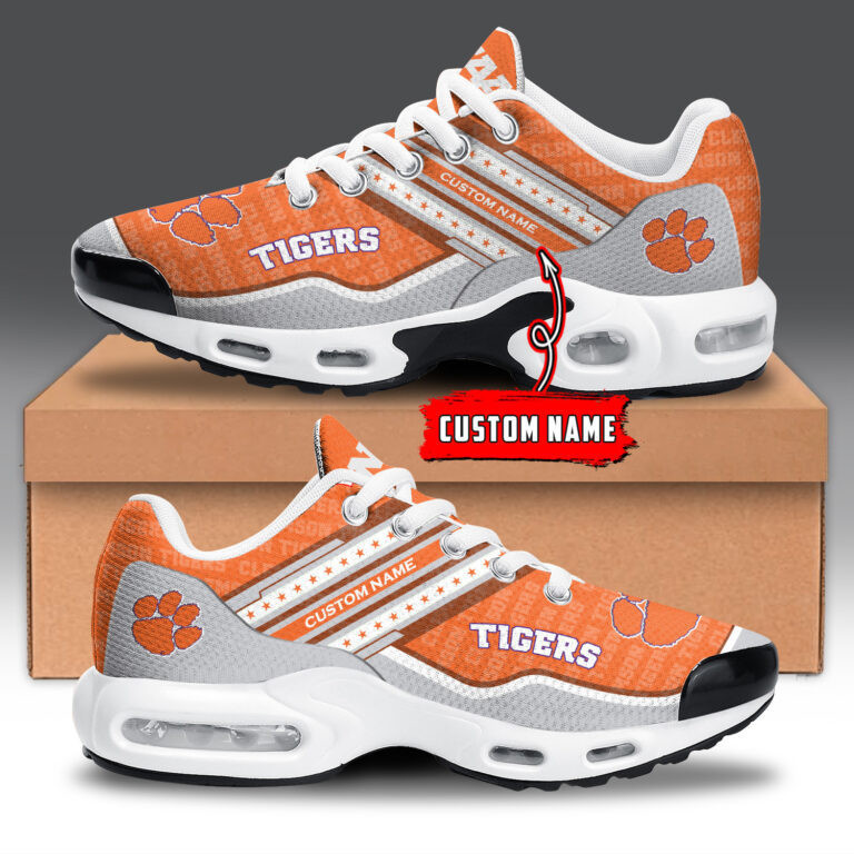 Clemson Tigers Personalized Name Team Logo Mix Colors Star Line TN Shoes Air Cushion Sneakers