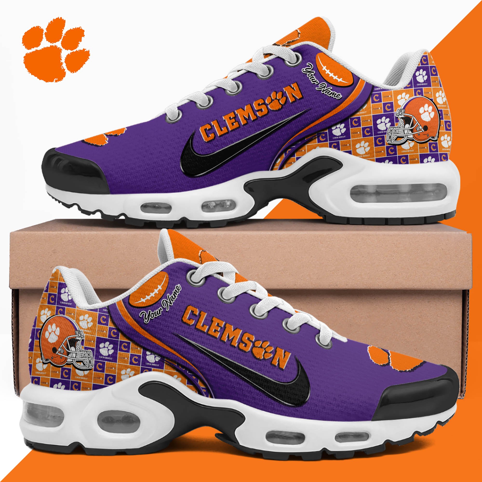 Clemson Tigers TN Shoes 2026 Version Custom Your Name 499