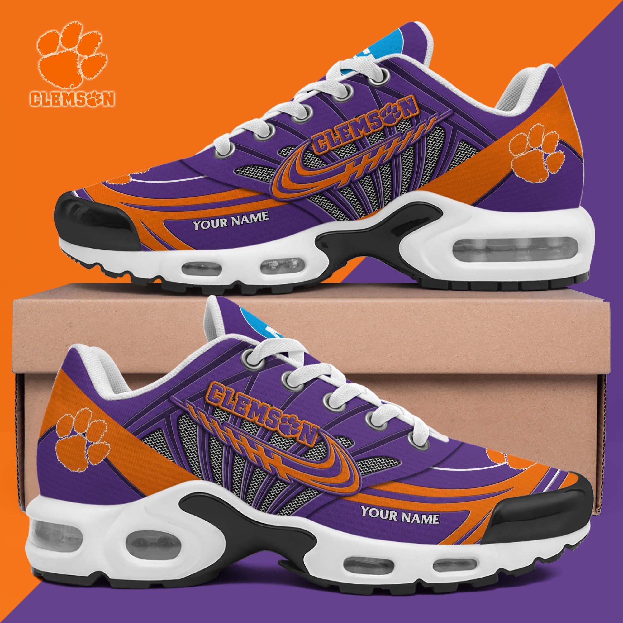 Clemson Tigers TN Shoes 2026 Version Custom Your Name 594