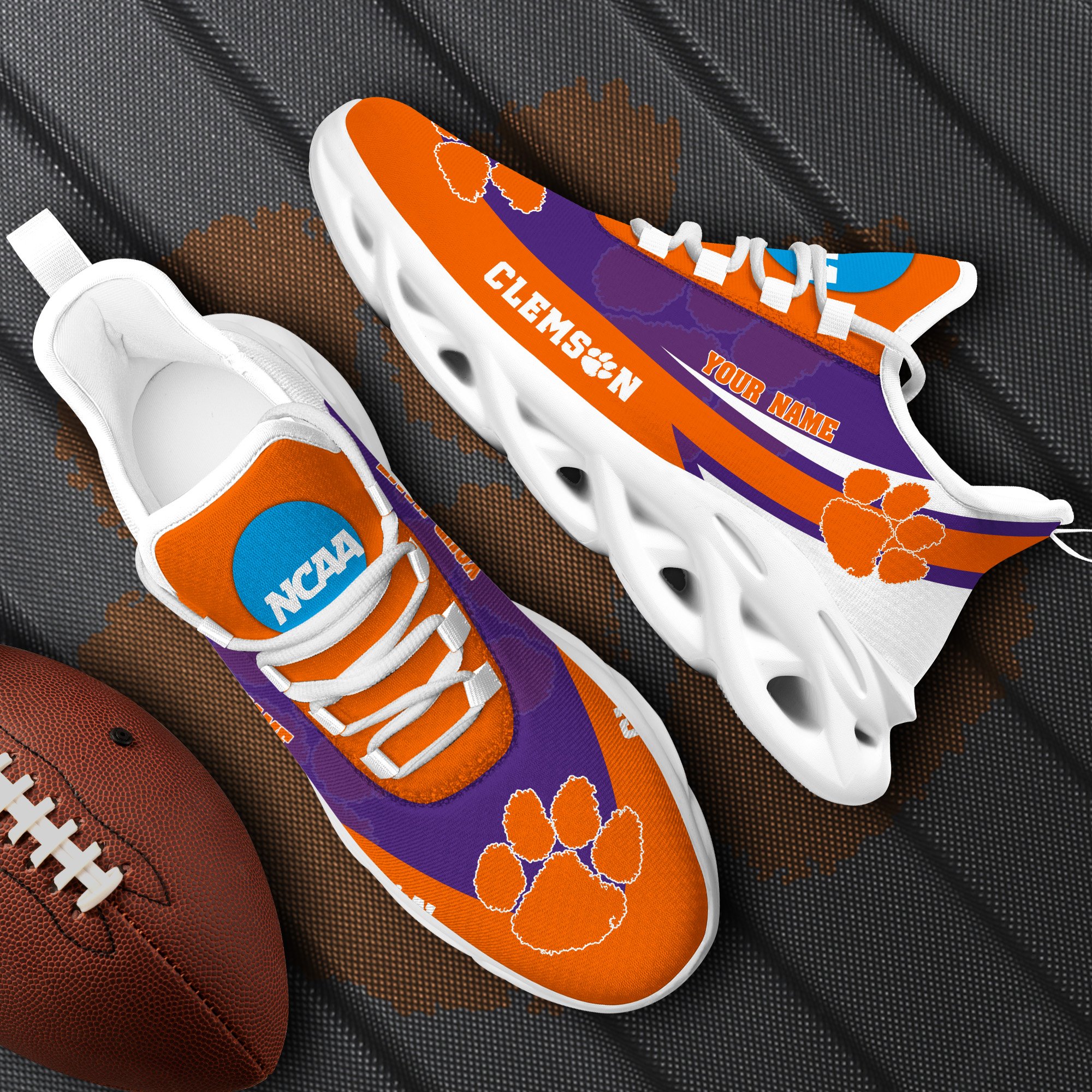 clemson tigers white max soul shoes 2026 versions custom your name sports gift for fan ph019 2891 12uve