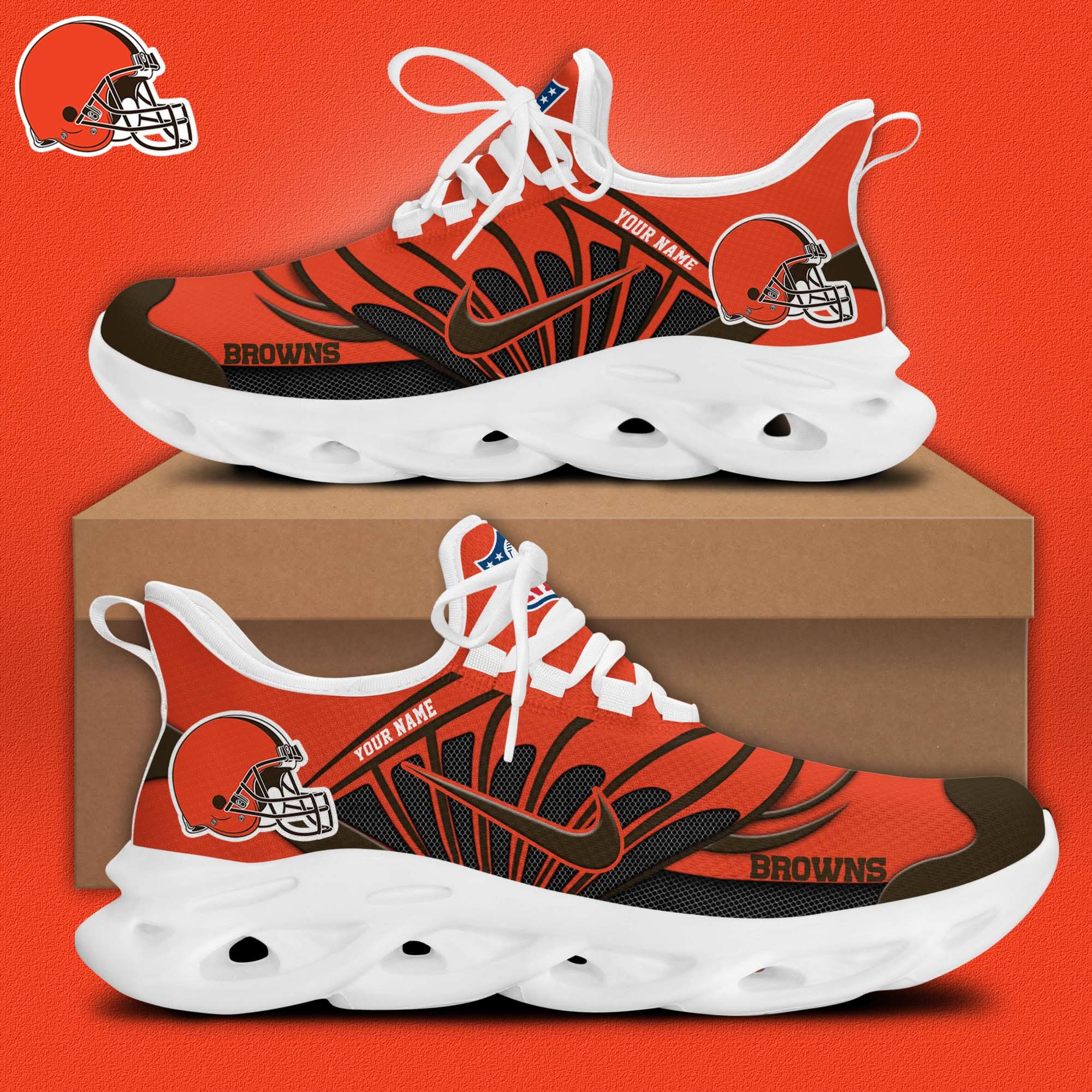 cleveland browns customized premium max soul shoes 7765 bnw4q