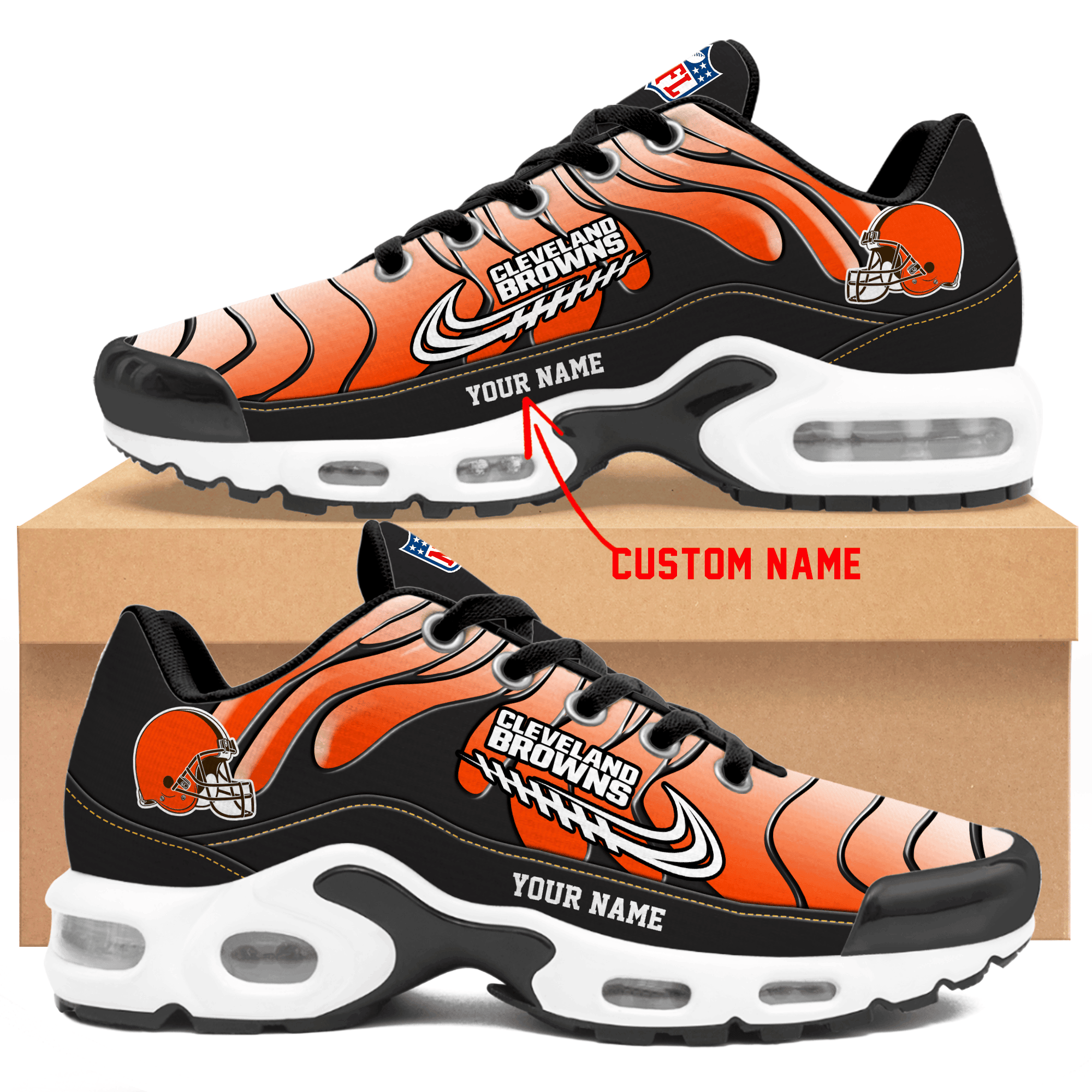 cleveland browns personalized air max shoes td 7030 7kjii