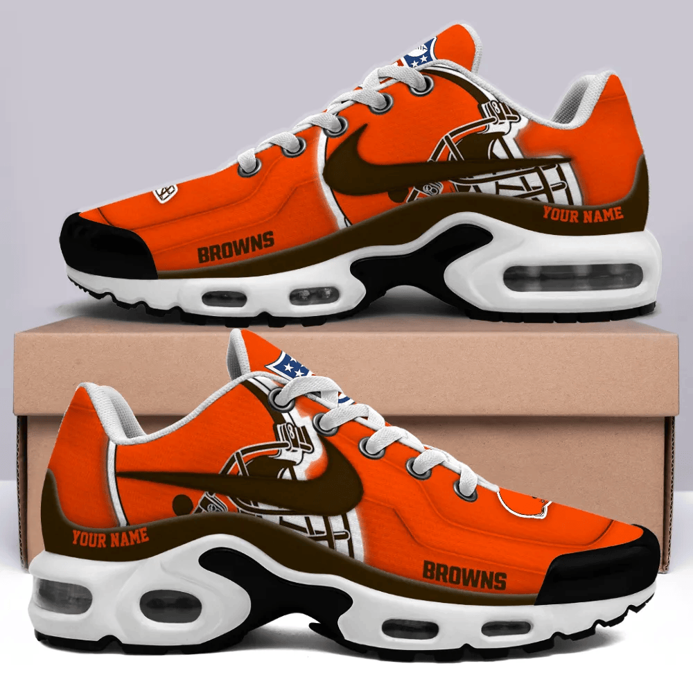 Cleveland Browns Personalized Name Team Mix Colors V1 TN Air Max Shoes Air Cushion Sneakers