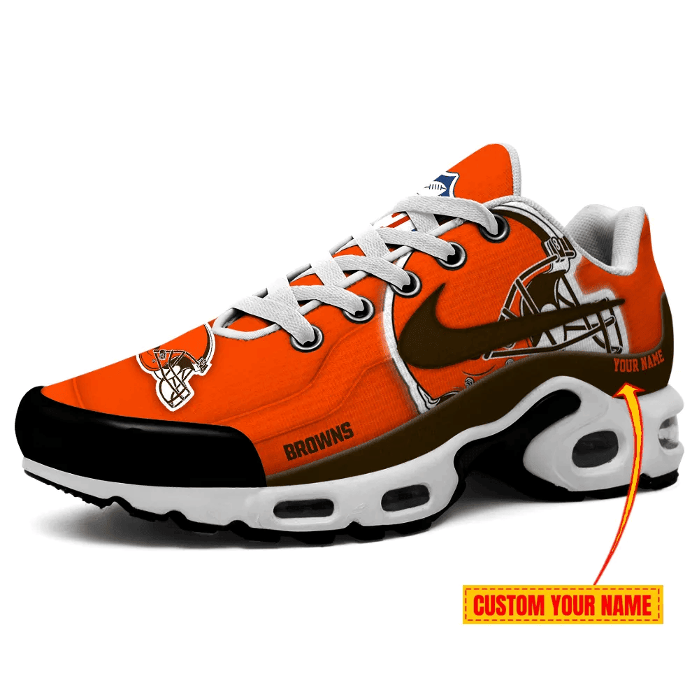 cleveland browns personalized name team mix colors v1 tn air max shoes air cushion sneakers 6609 tul6r