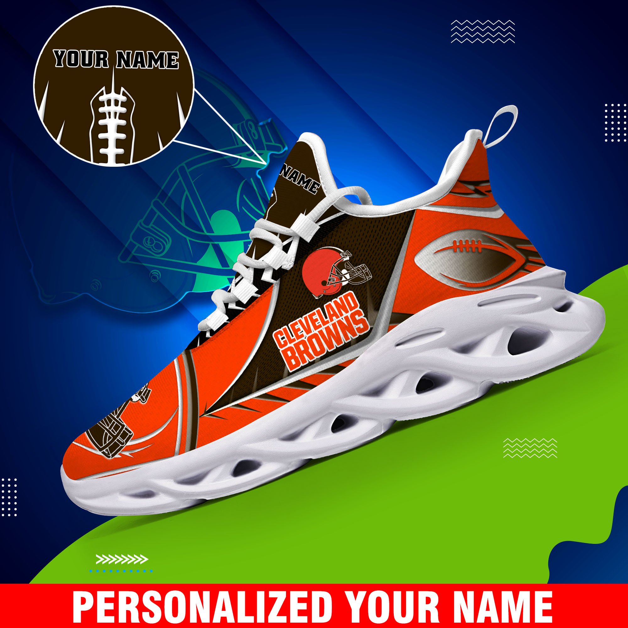 cleveland browns sport white c sneakers 2026 version personalized your name 528 5329 qitw8