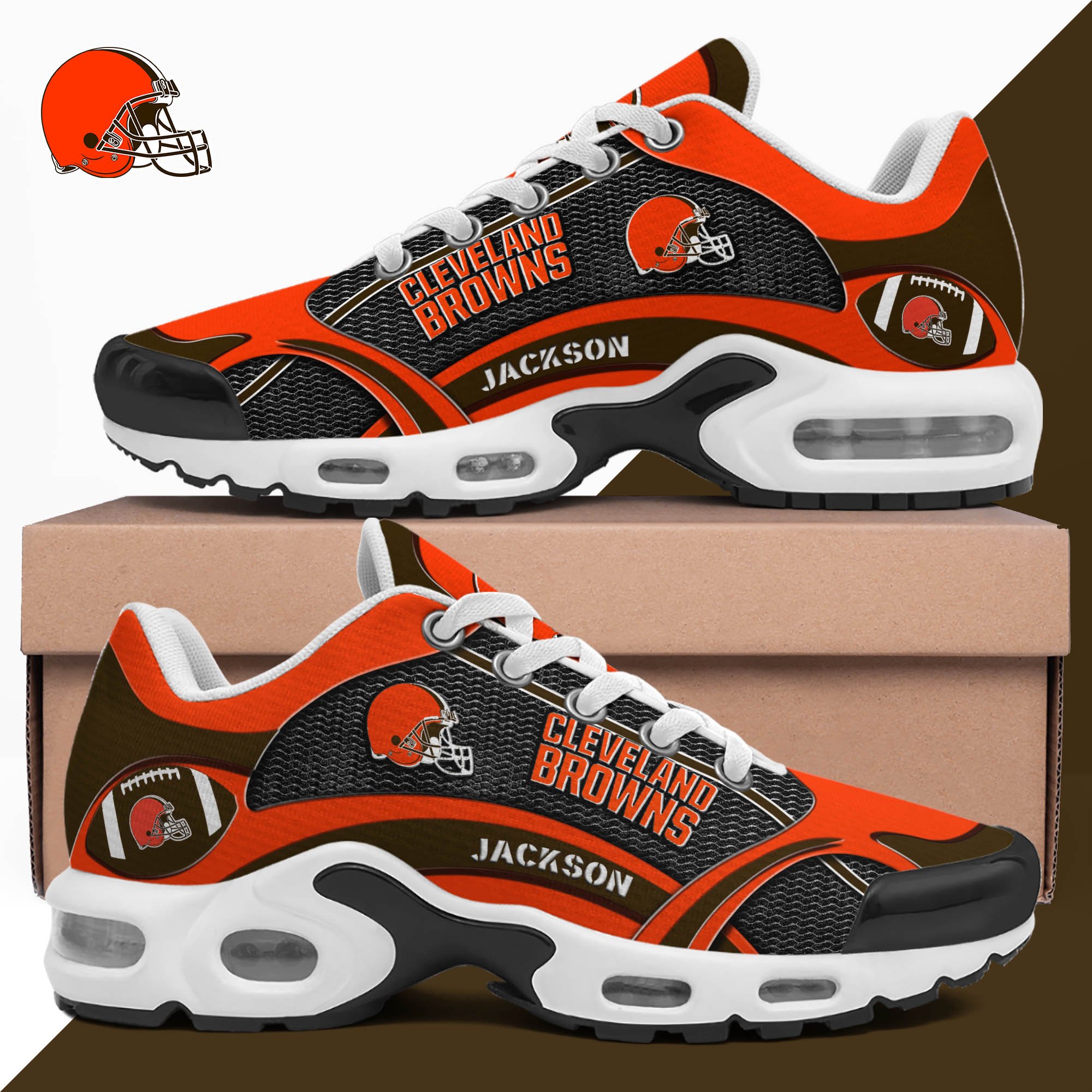 cleveland browns team tn shoes 2026 version custom name 889 8810 p6utr