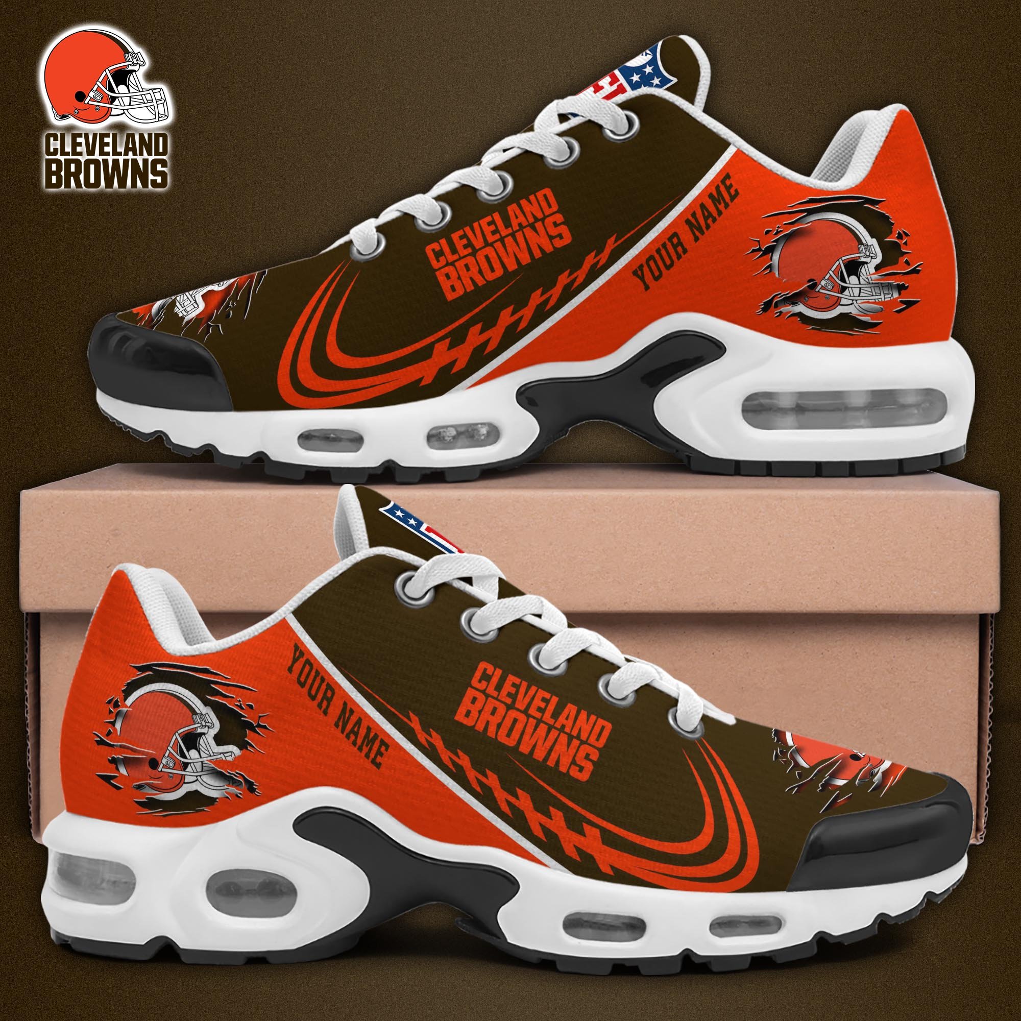 cleveland browns tn shoes 2026 version custom name 6837 pny2p