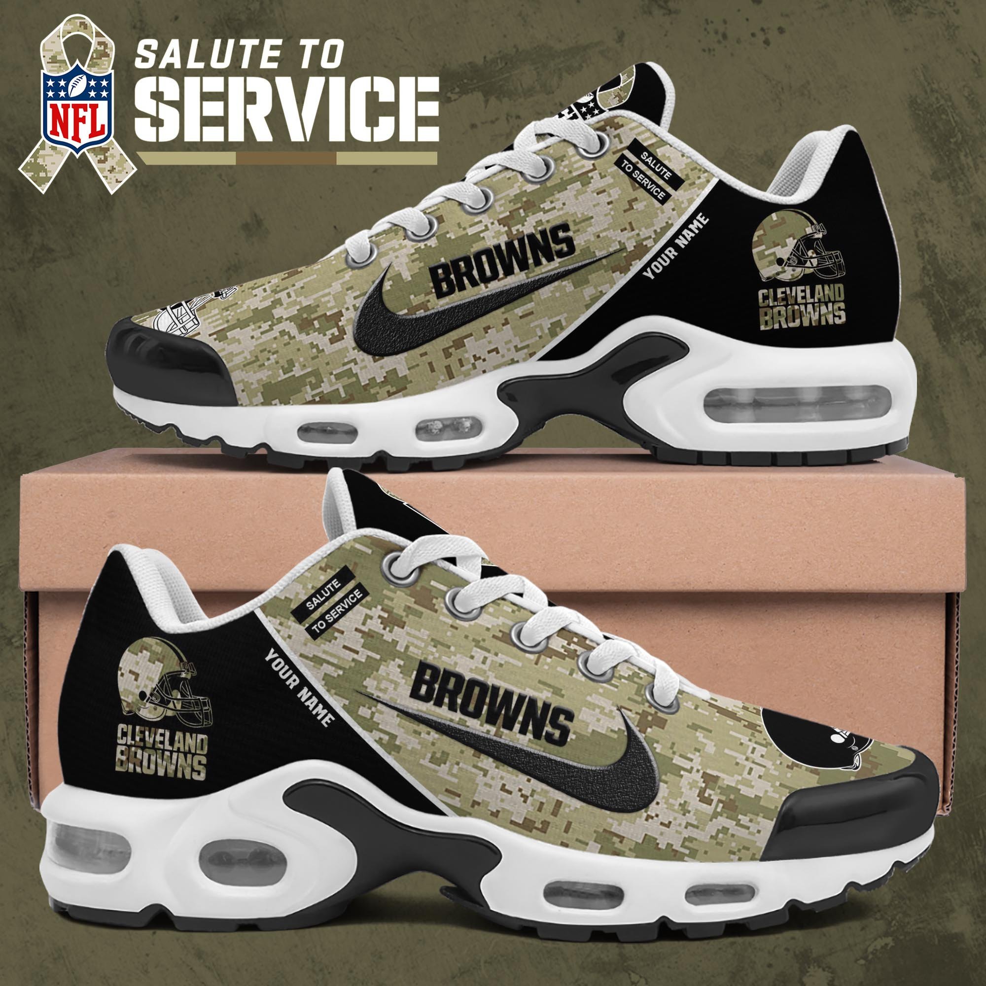 cleveland browns tn shoes 2026 version custom name camouflage shoes ph586 3661 jyegs