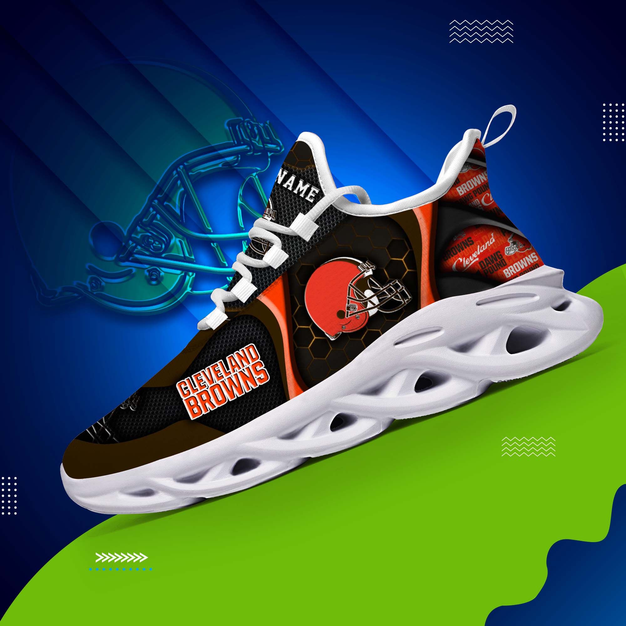 cleveland browns white c sneakers 2026 version personalized your name 432 5745 4jrez