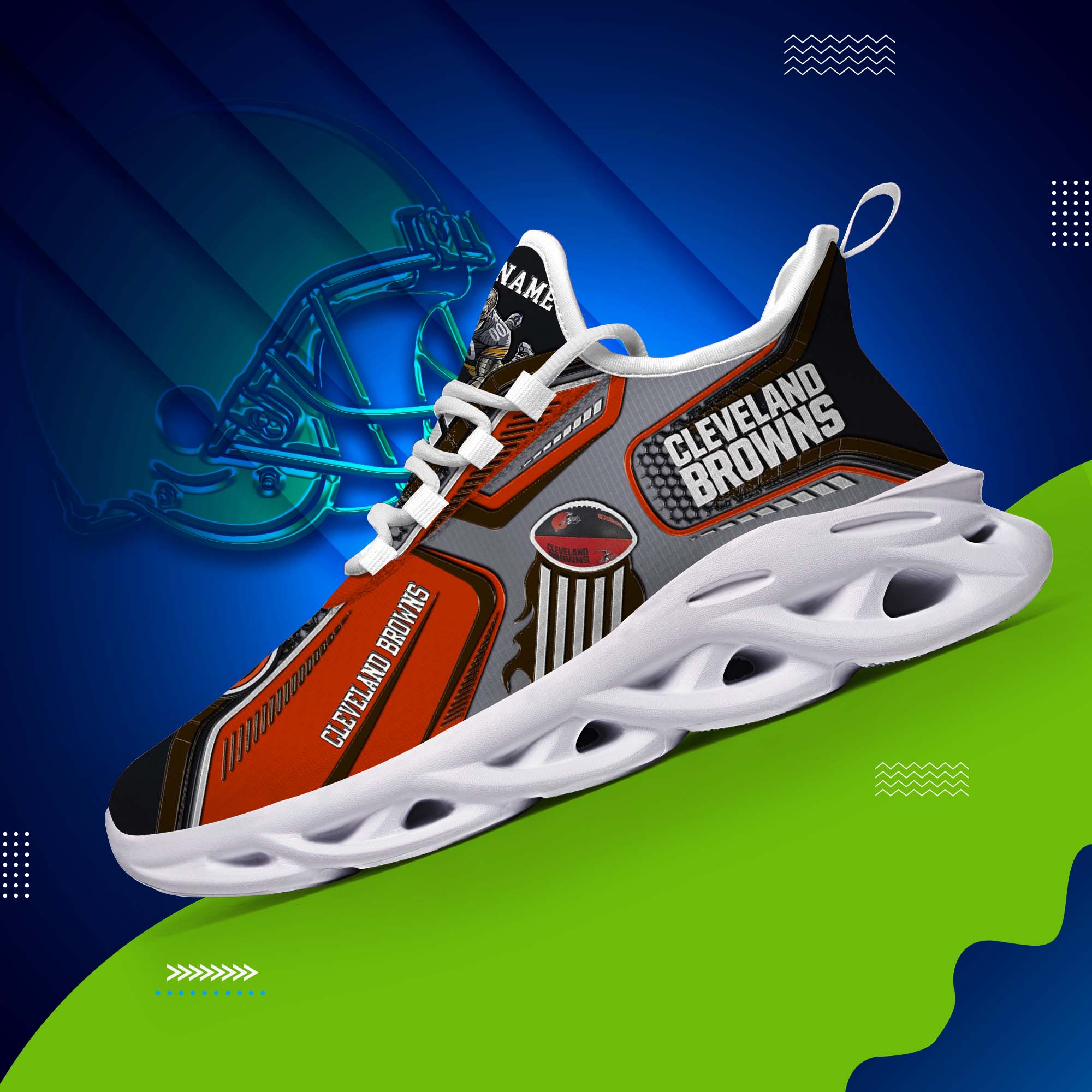 cleveland browns white c sneakers 2026 version personalized your name sport sneakers sport gifts ph605 2402 lwzz9