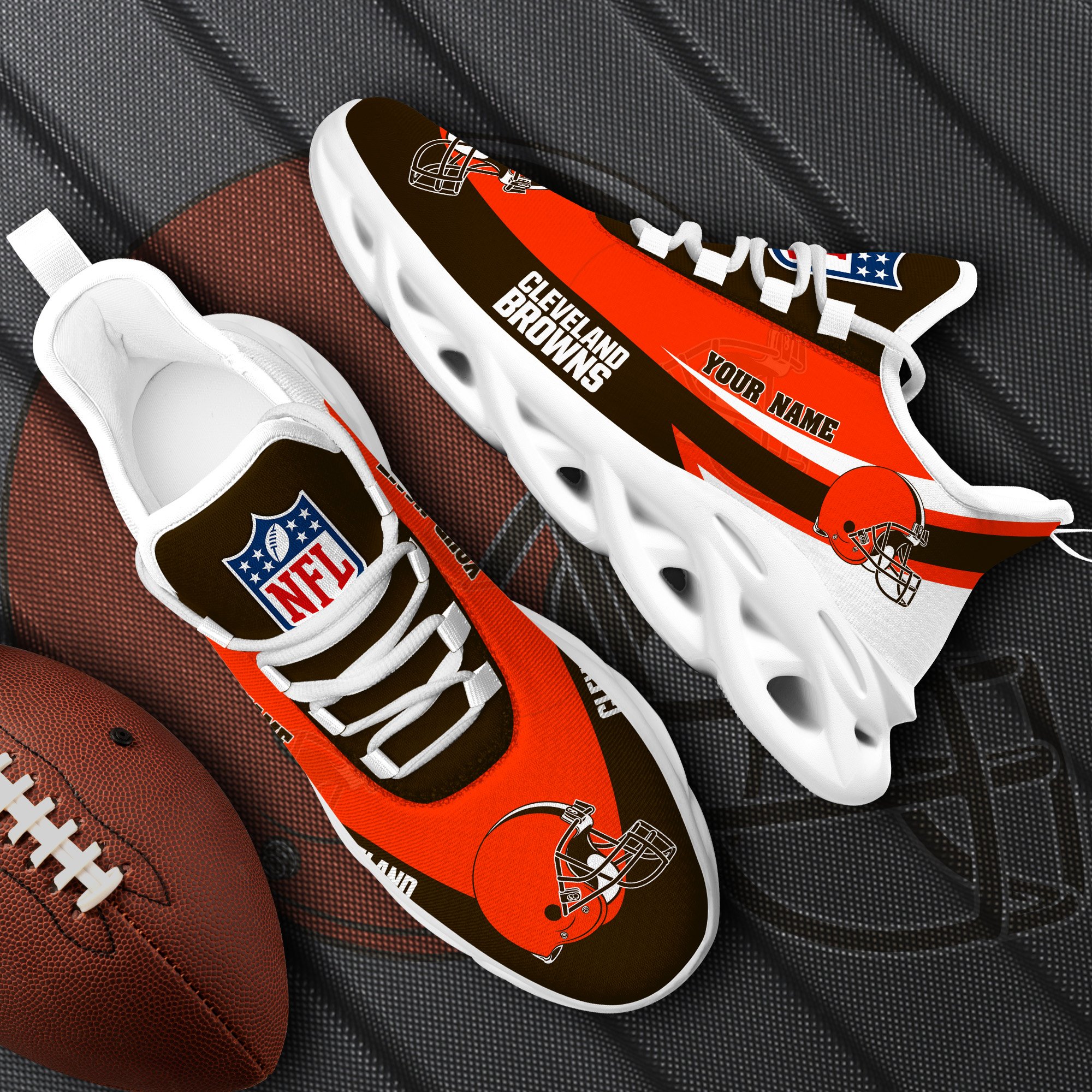 Cleveland Browns White Max Soul Shoes 2026 Versions Custom Your Name, Sports Gift For Fan, Sport Gifts PH410
