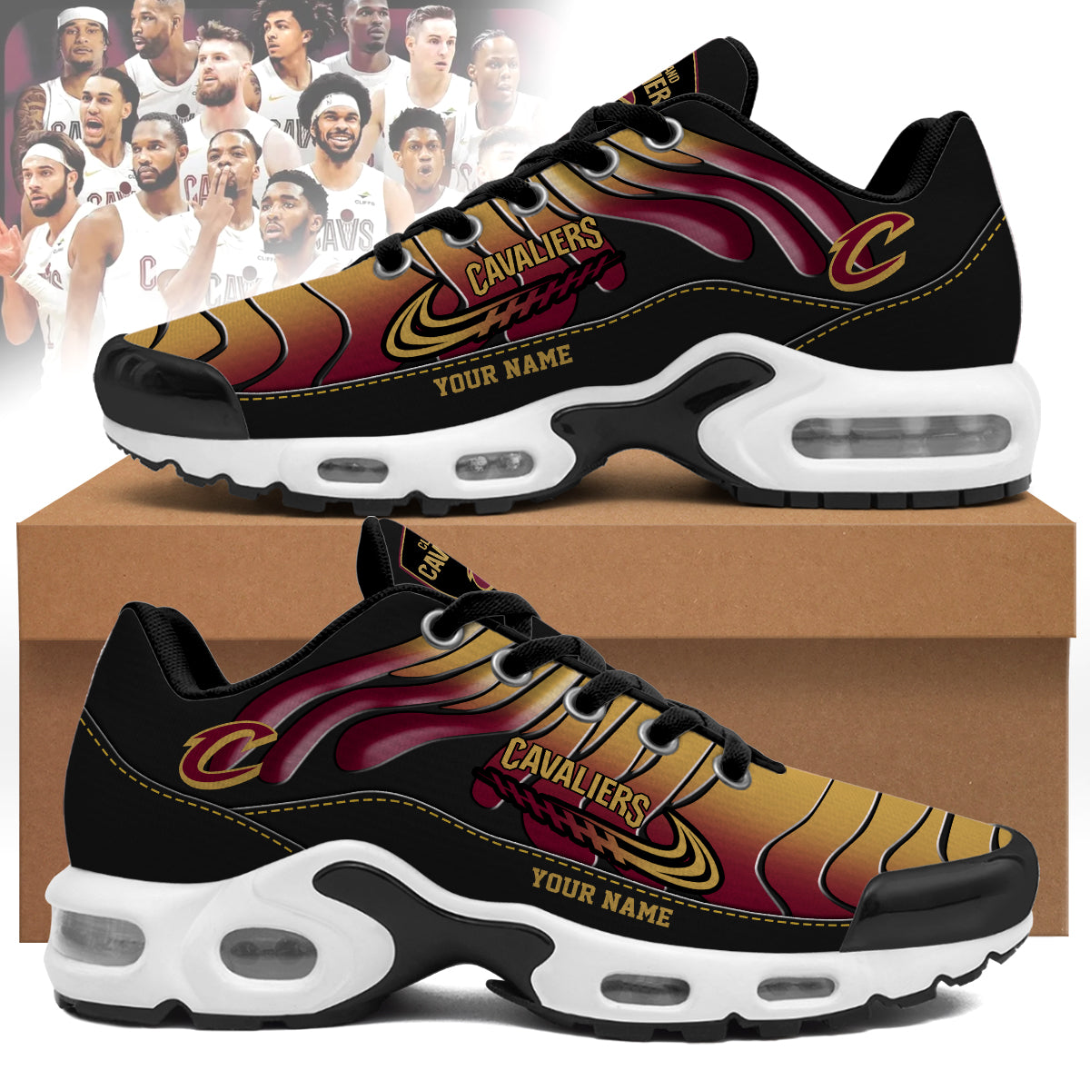 cleveland cavaliers personalized air max shoes 3202 u8unk
