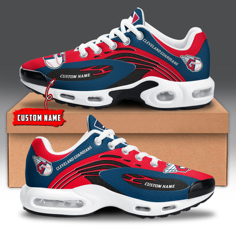 cleveland guardians personalized name team logo mix colors wave line tn shoes air cushion sneakers 5311 poary