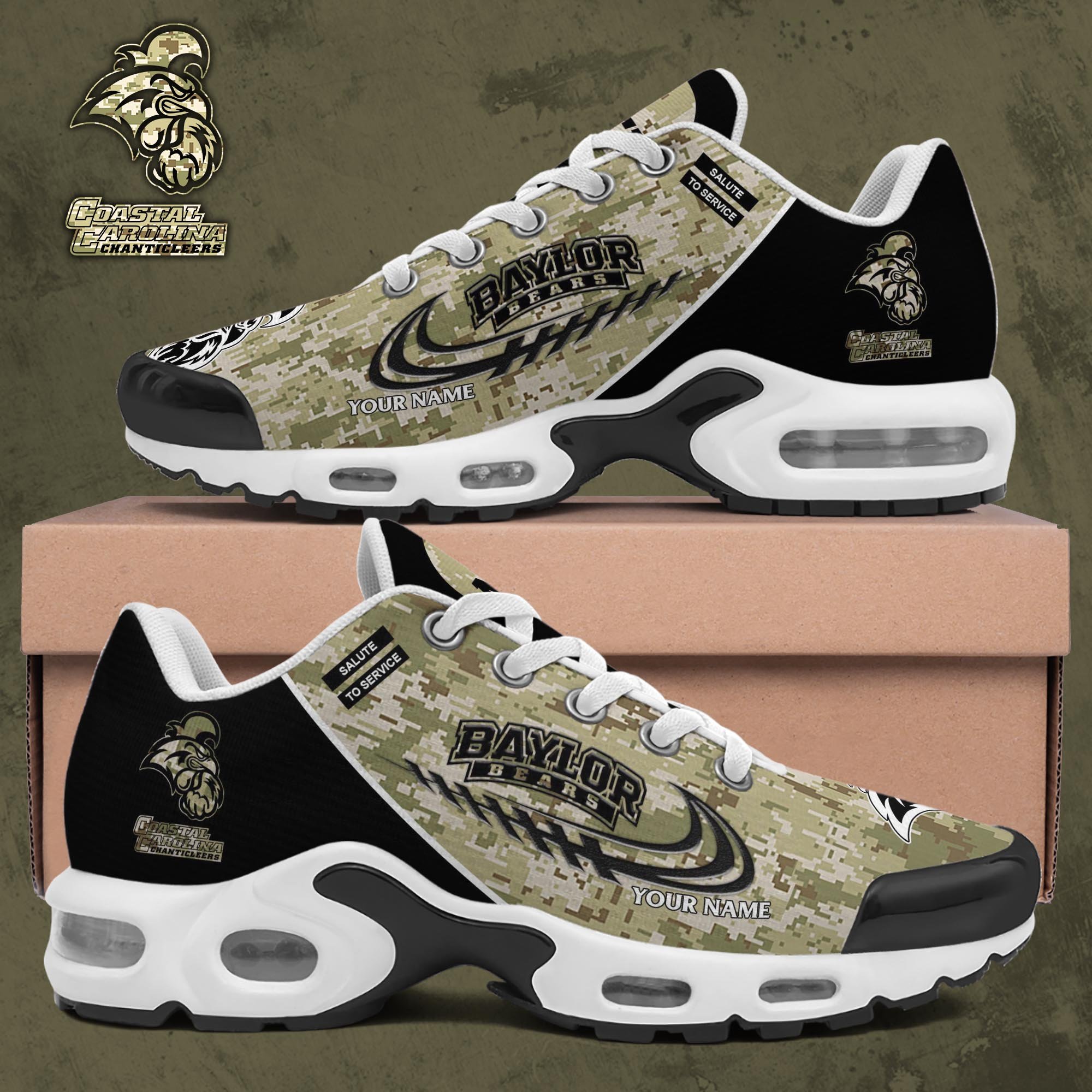 Coastal Carolina Chanticleers TN Shoes 2026 Version Custom Name, Camouflage Shoes, Gifts For Football Lovers PH636