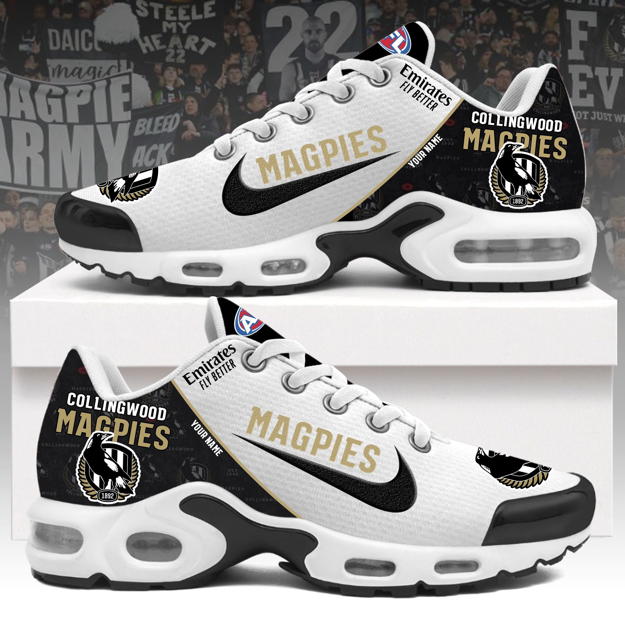 collingwood magpies tn air max plus shoes sneakers for men and women 5179 ilhrf