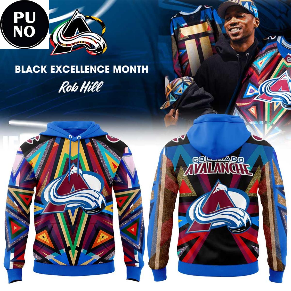 Colorado Avalanche Black Excellence Month 2026 Hoodie 
