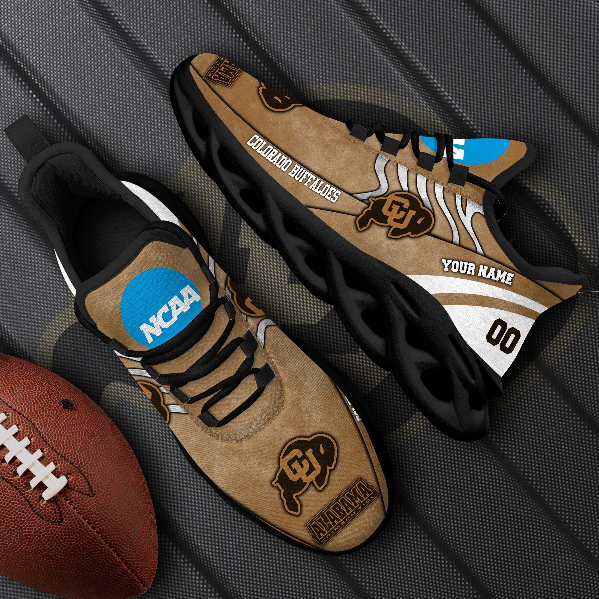colorado buffaloes black max soul shoes 2026 versions custom your name and number 312 6472 ouehc